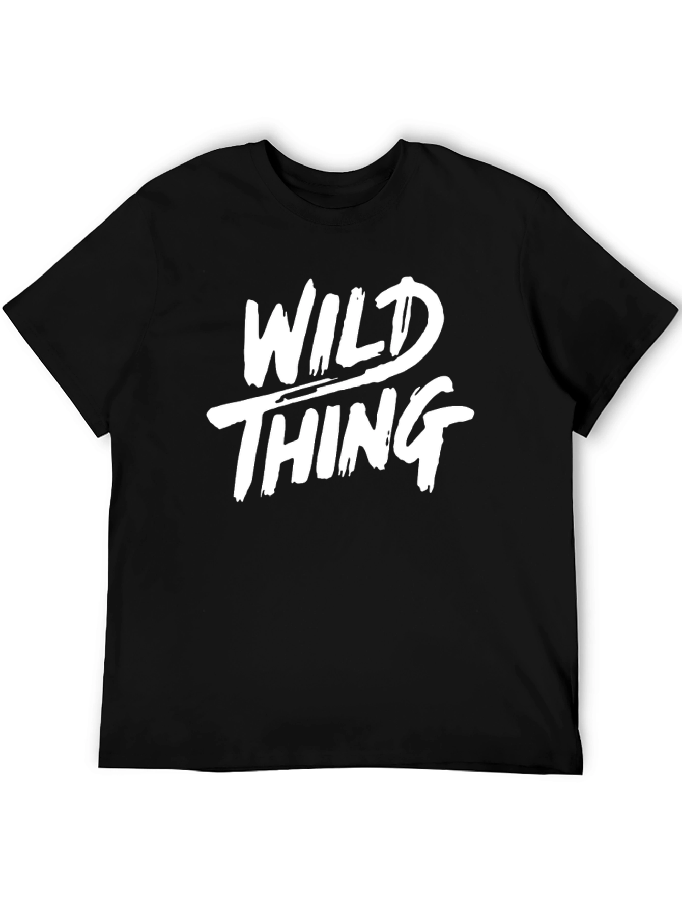 Wild Thing Graphic Print Black T-Shirt