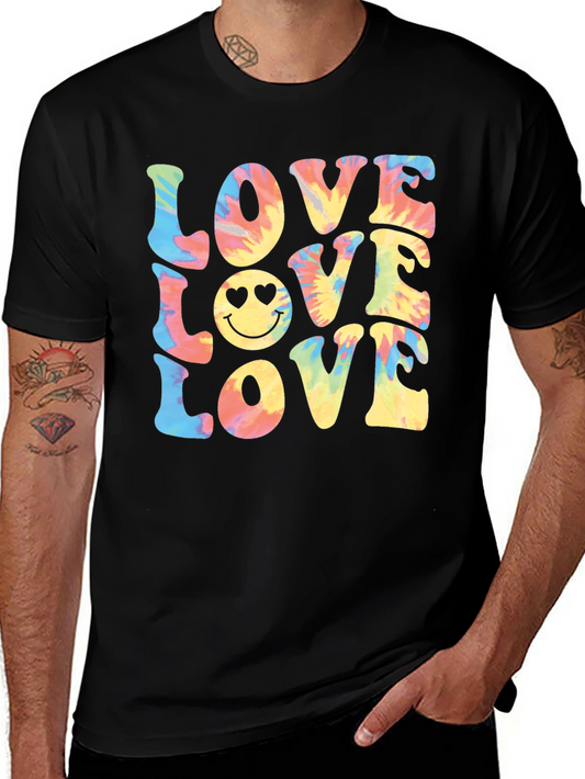 Tie-Dye Love Smiley Face T-Shirt