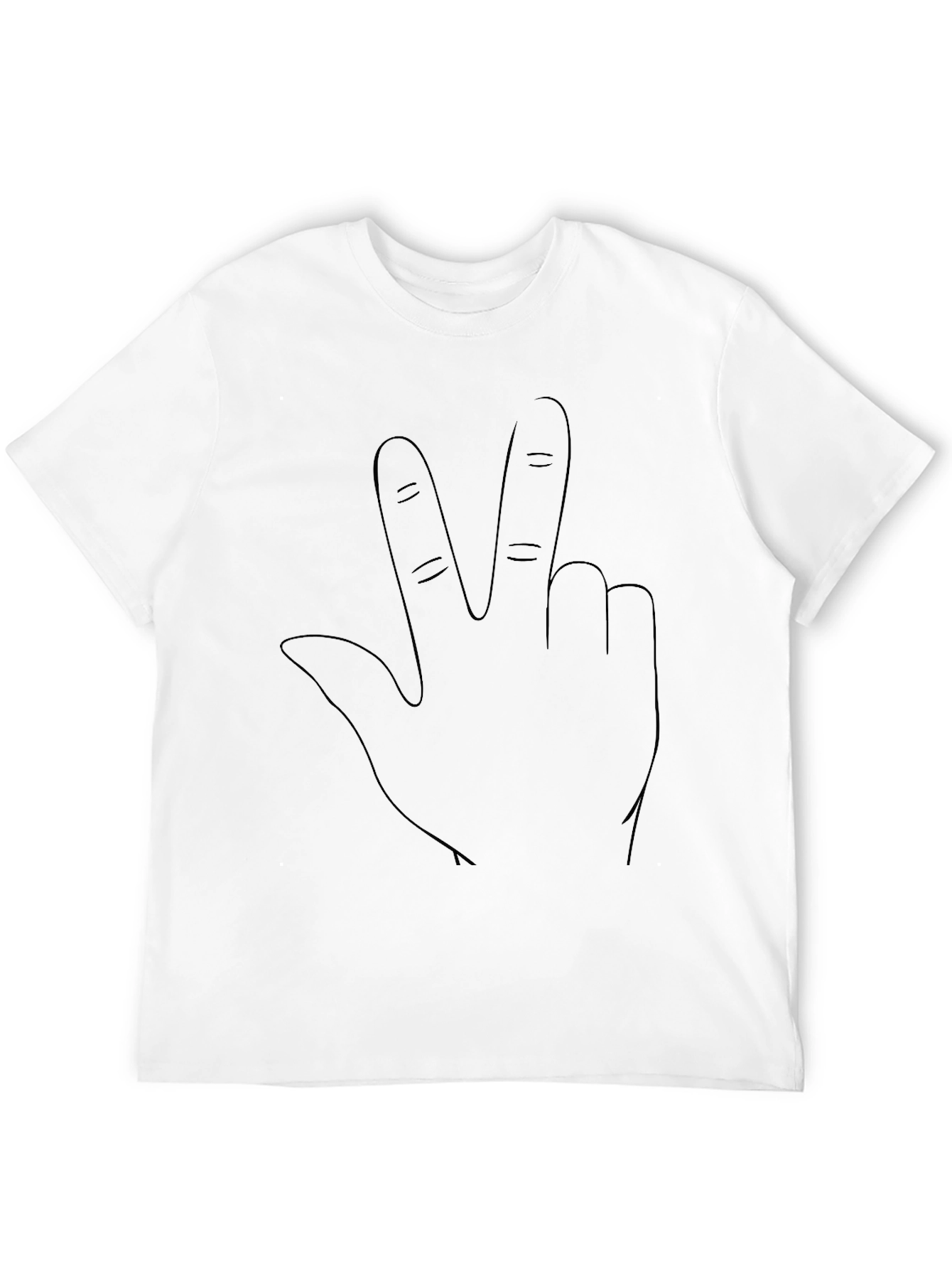 Black Hand Gesture Graphic Tee