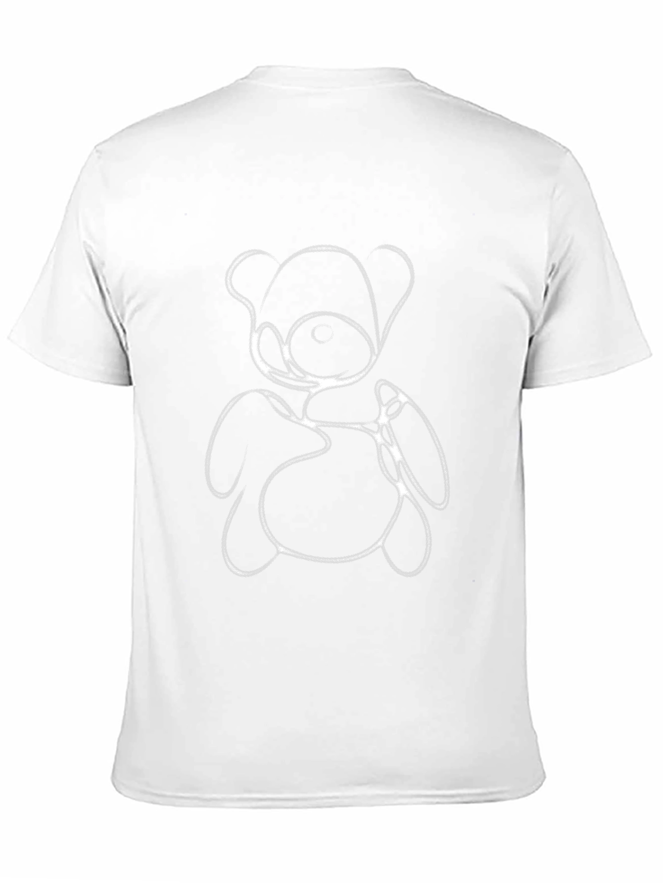 Modern Abstract Teddy Bear Black T-Shirt