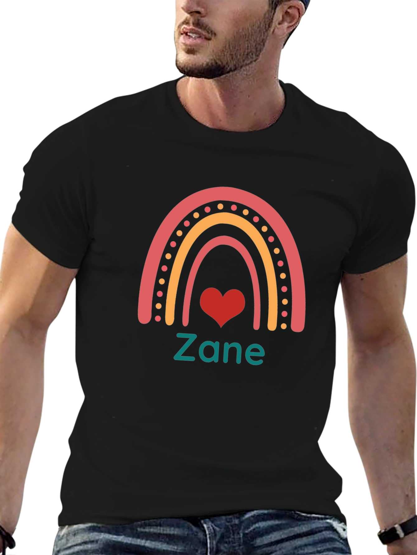 Zane Rainbow Heart T-Shirt