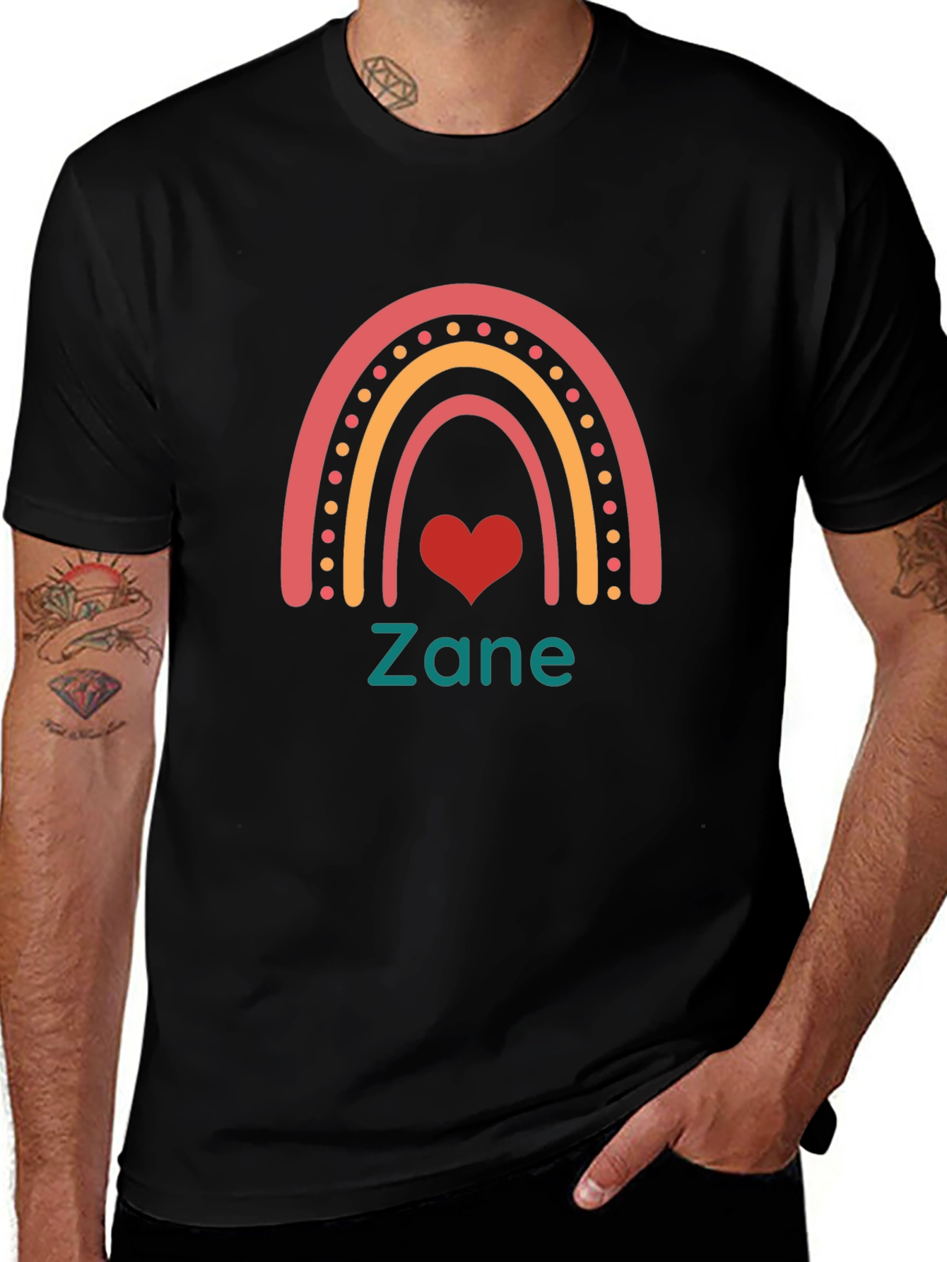 Zane Rainbow Heart T-Shirt