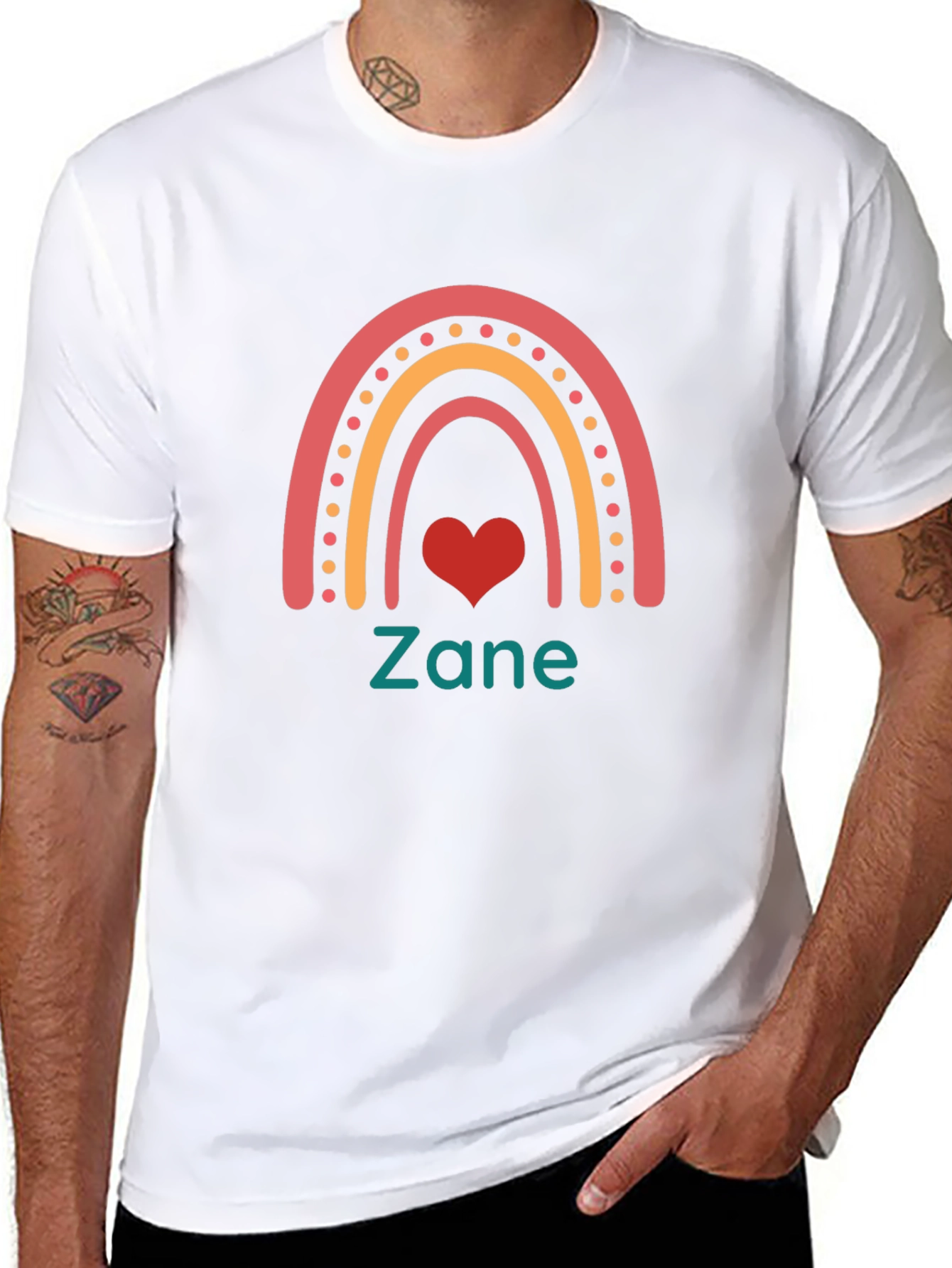 Zane Rainbow Heart T-Shirt