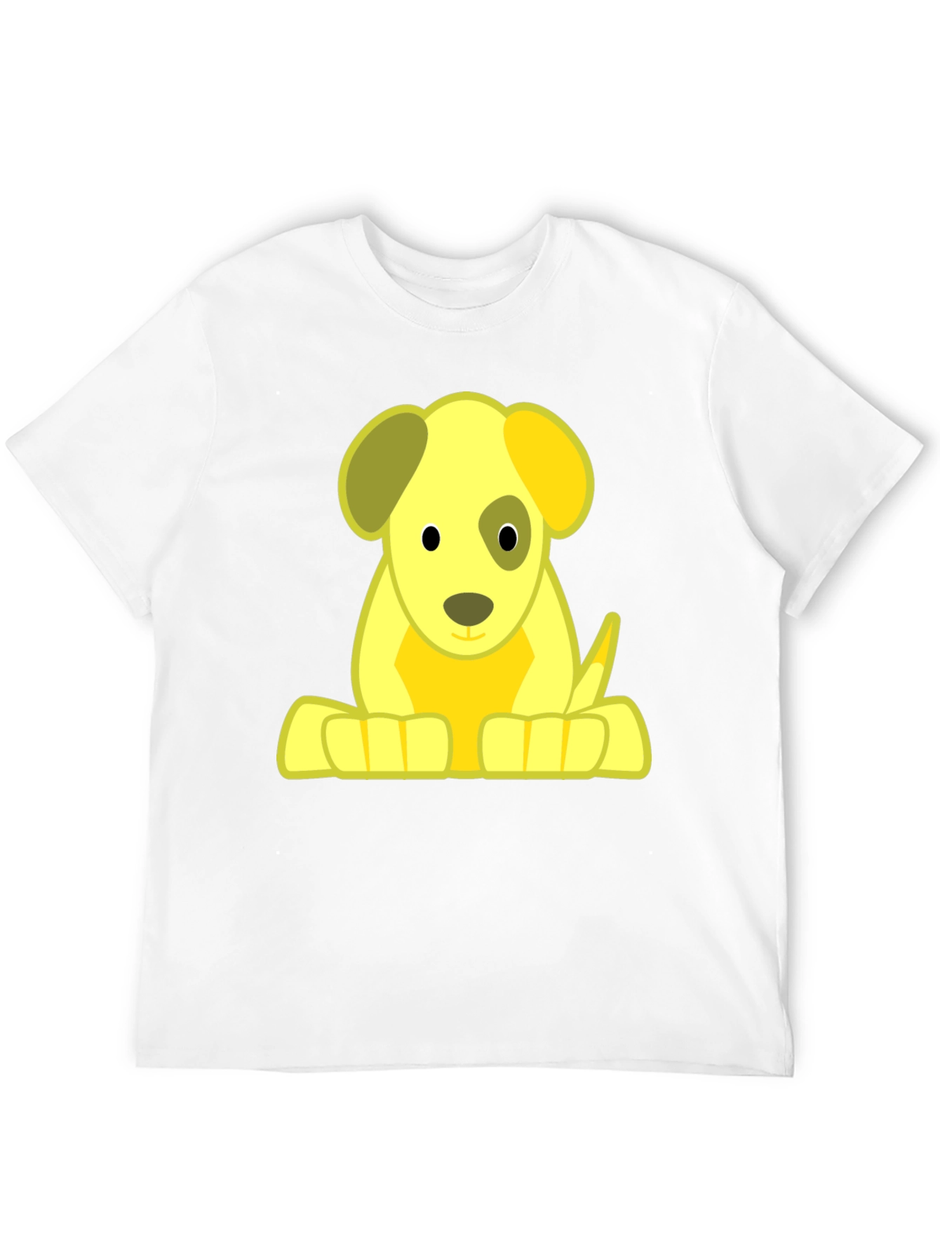 Cute Puppy Graphic Tee - Soft Black T-Shirt