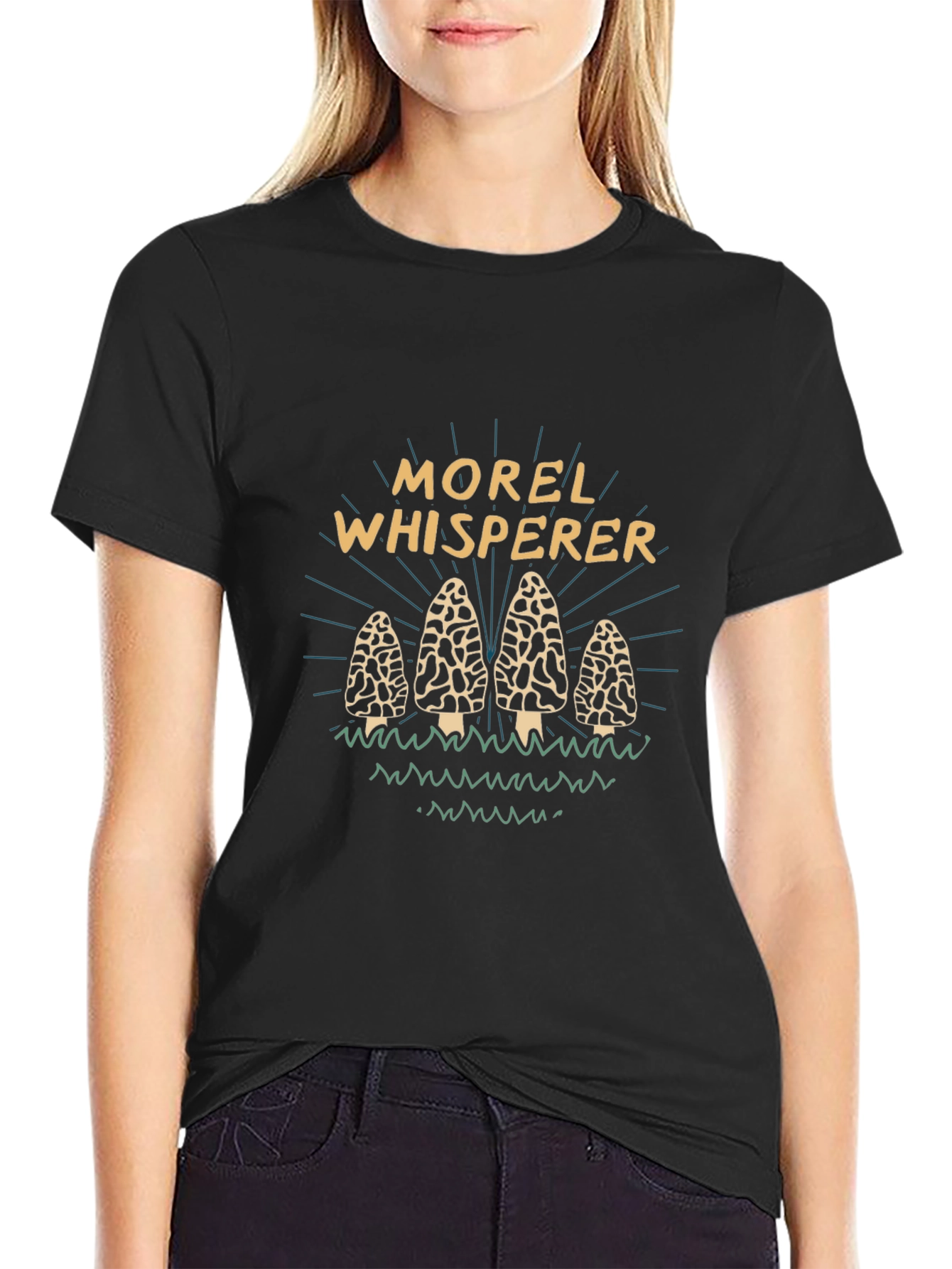 Morel Whisperer Graphic Tee - Black
