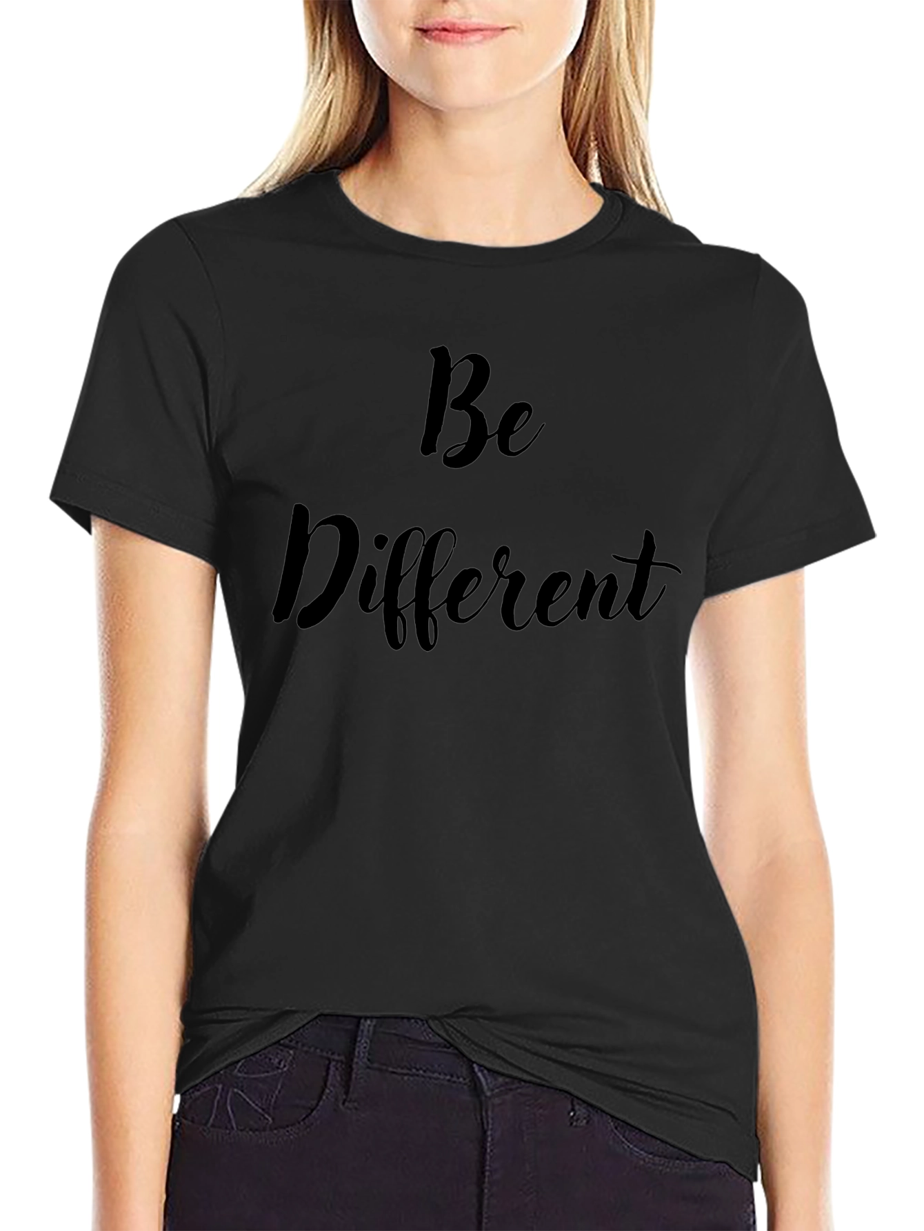 Be Different Graphic Tee - Stylish Black Cotton T-Shirt