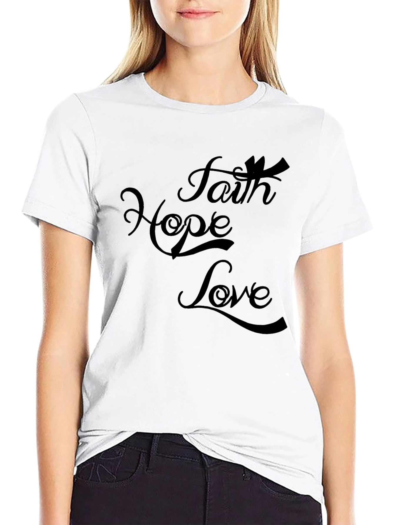Faith Hope Love Graphic T-Shirt