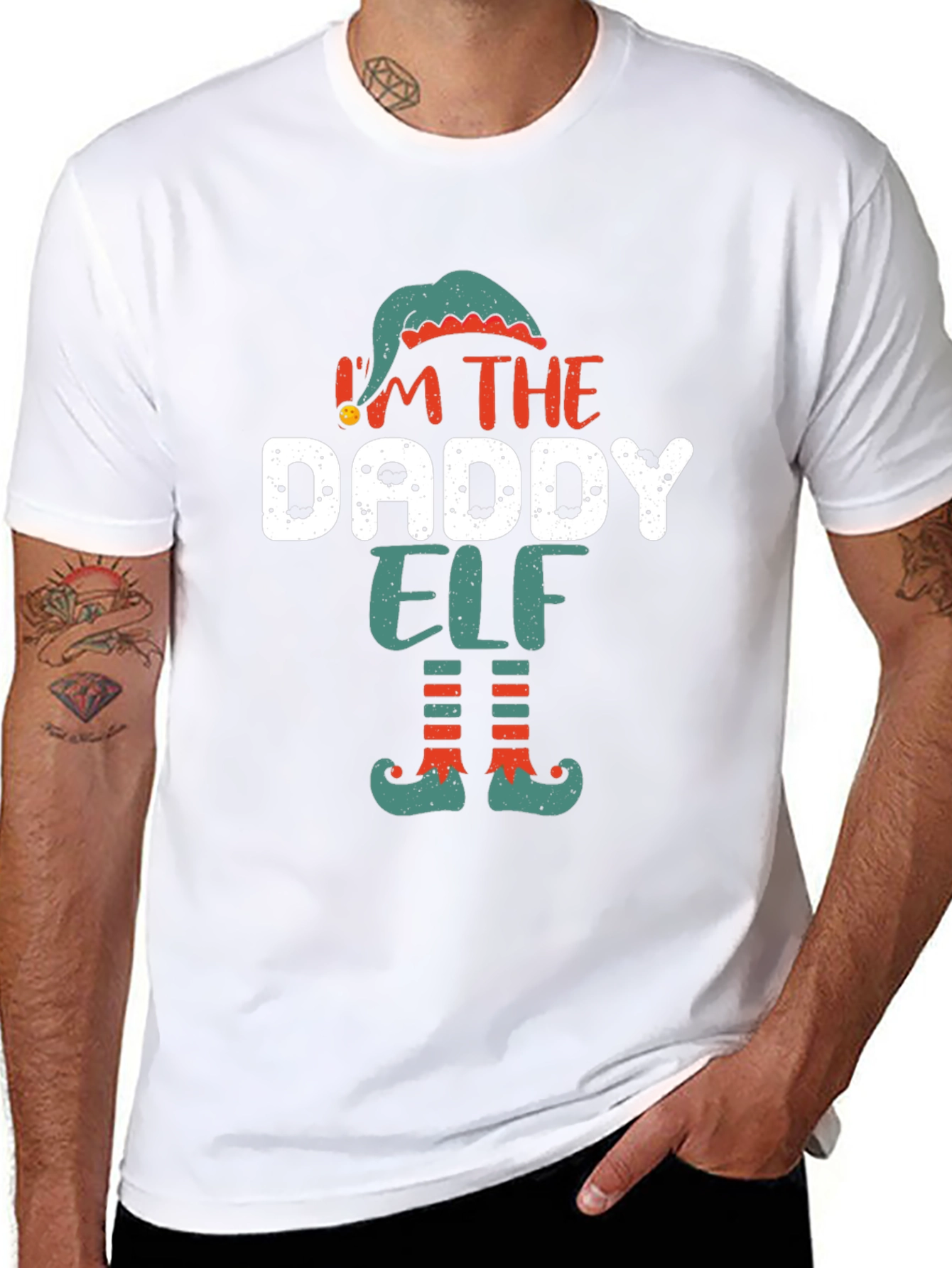 Daddy Elf Christmas Holiday T-Shirt