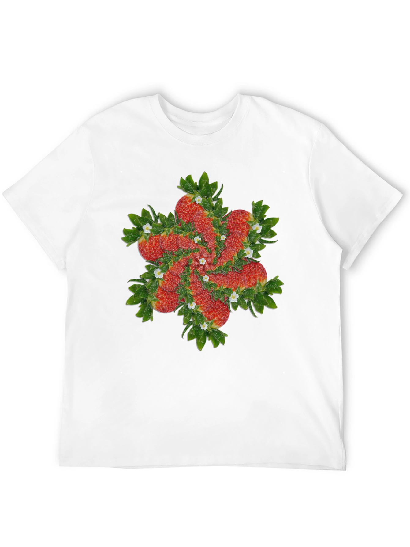 Strawberry Swirl Black T-Shirt