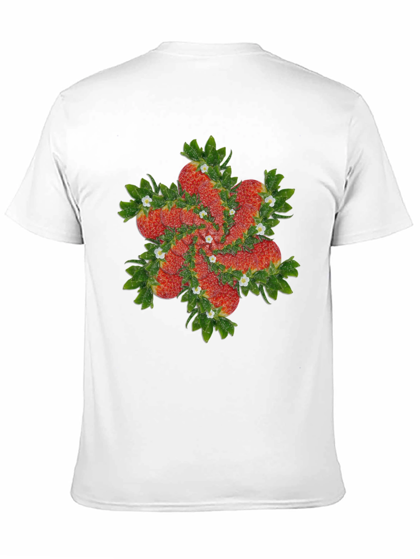 Strawberry Swirl Black T-Shirt