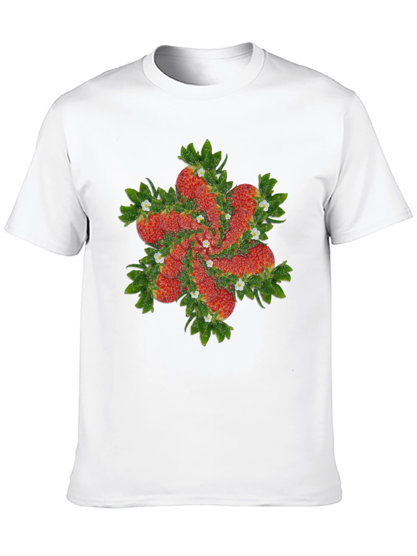 Strawberry Swirl Black T-Shirt