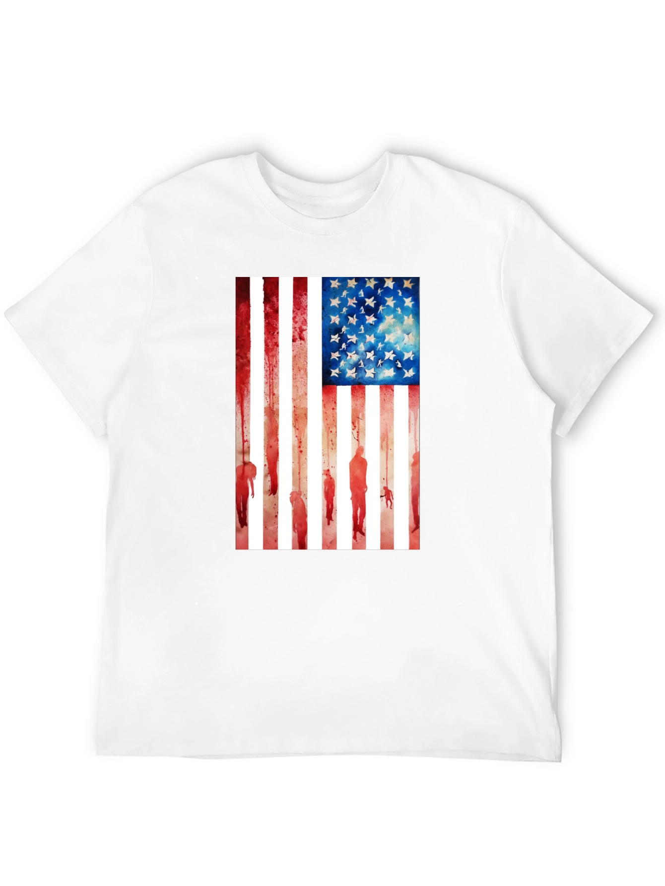 American Flag Graphic Tee - Black