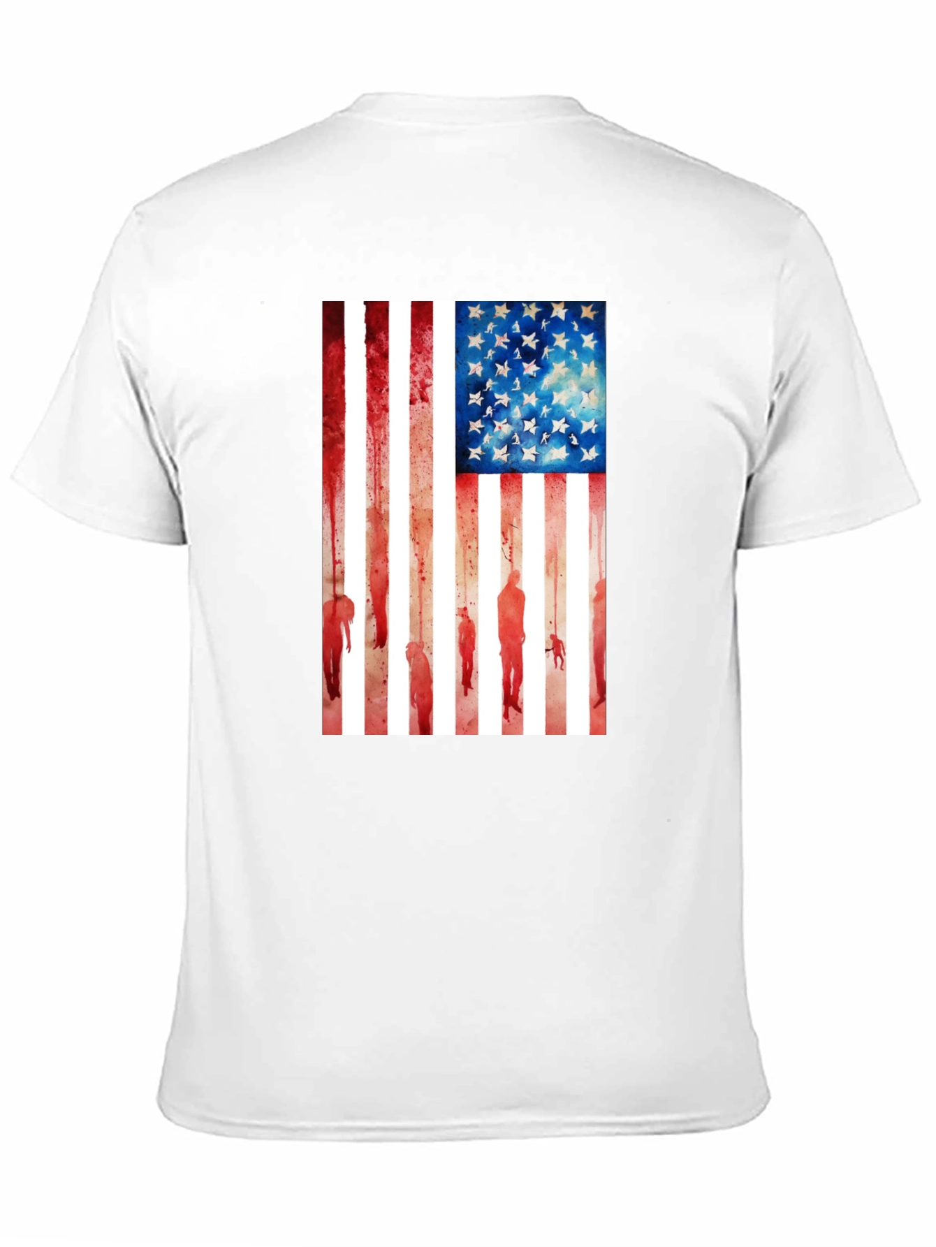 American Flag Graphic Tee - Black