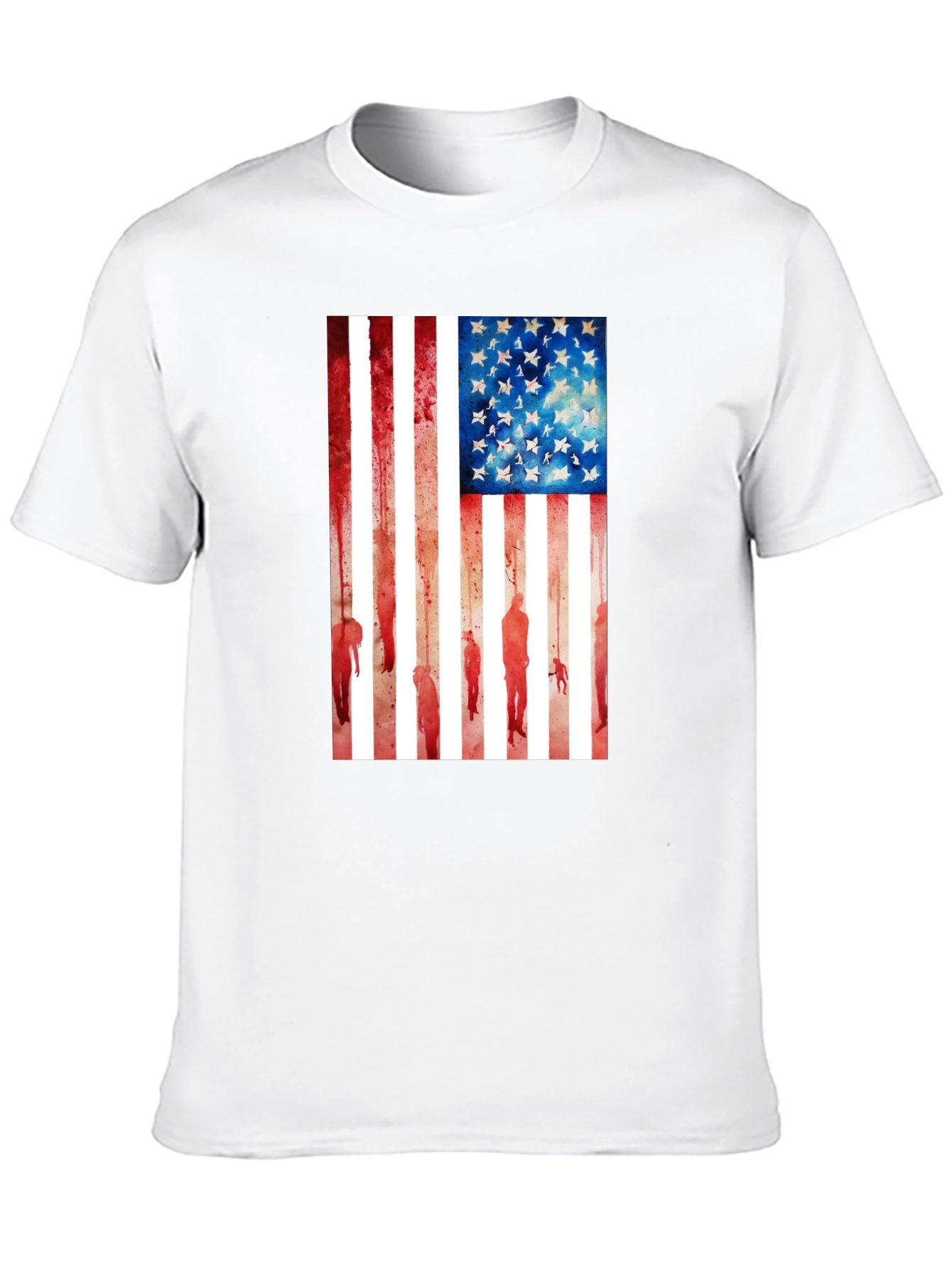 American Flag Graphic Tee - Black