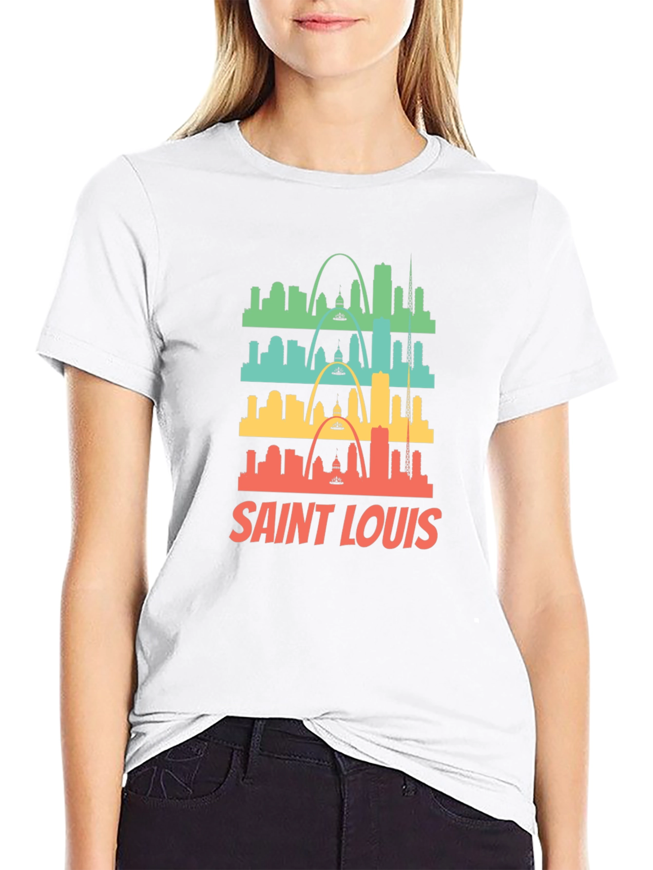 Saint Louis Skyline Graphic Tee - Retro Style