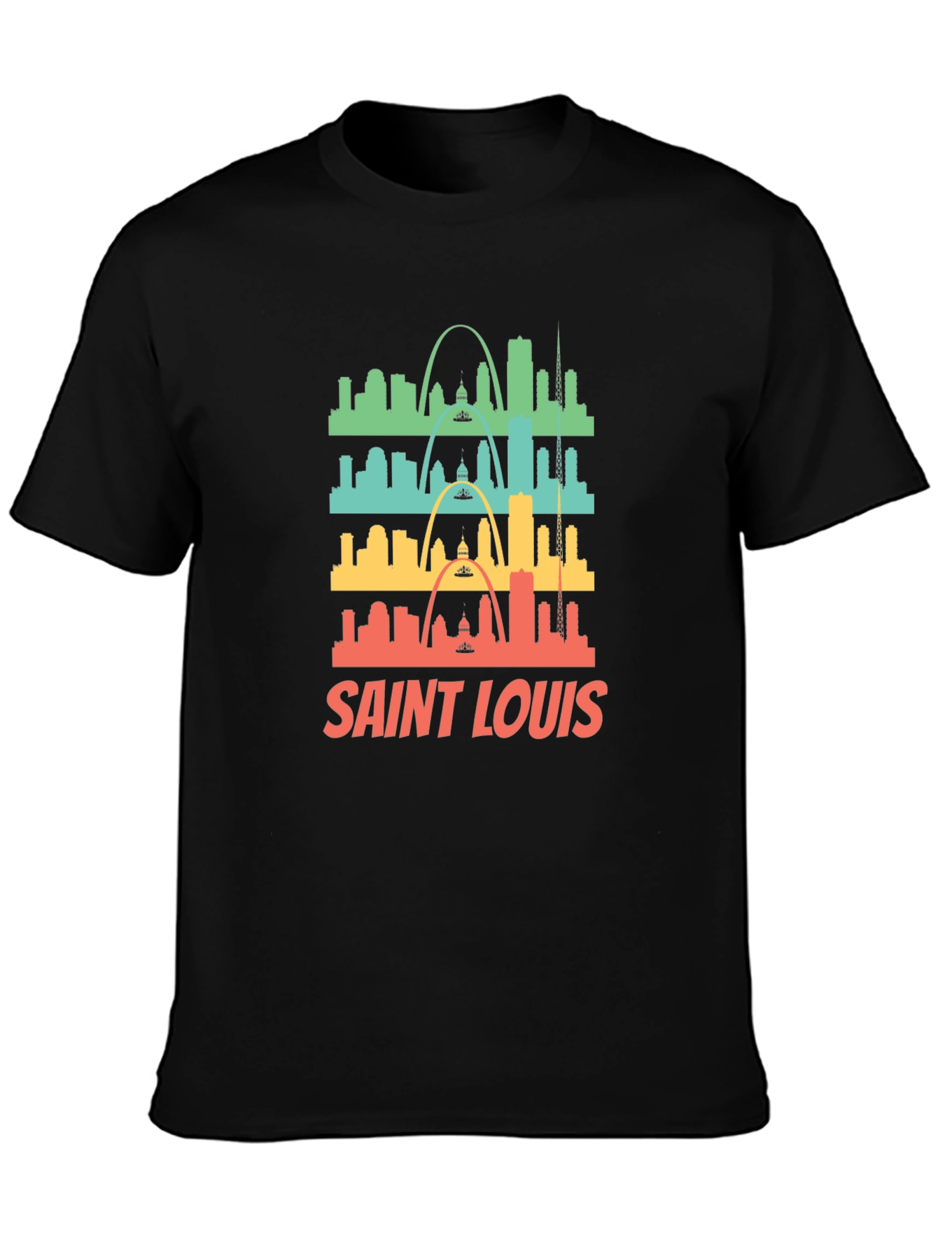Saint Louis Skyline Graphic Tee - Retro Style