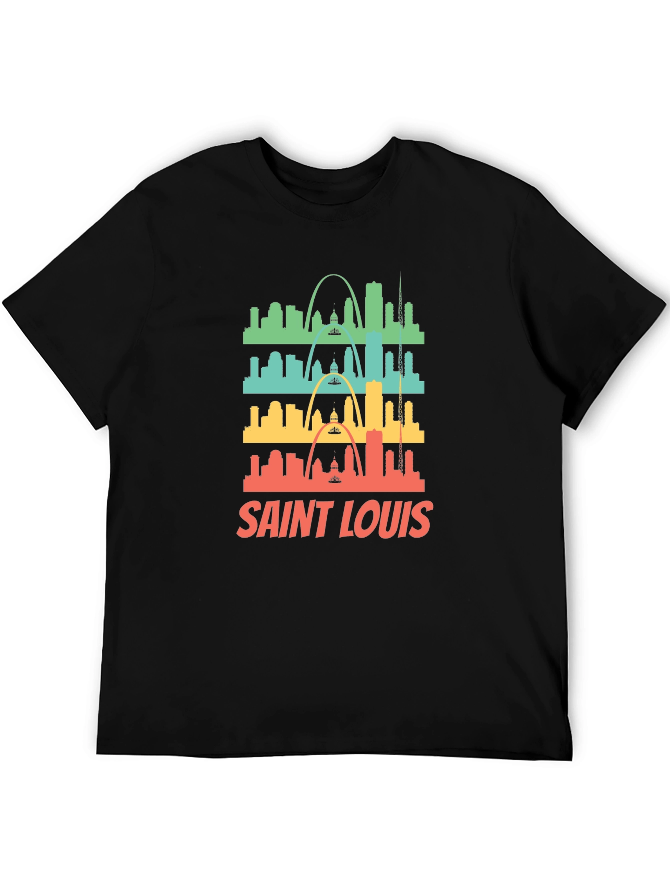 Saint Louis Skyline Graphic Tee - Retro Style