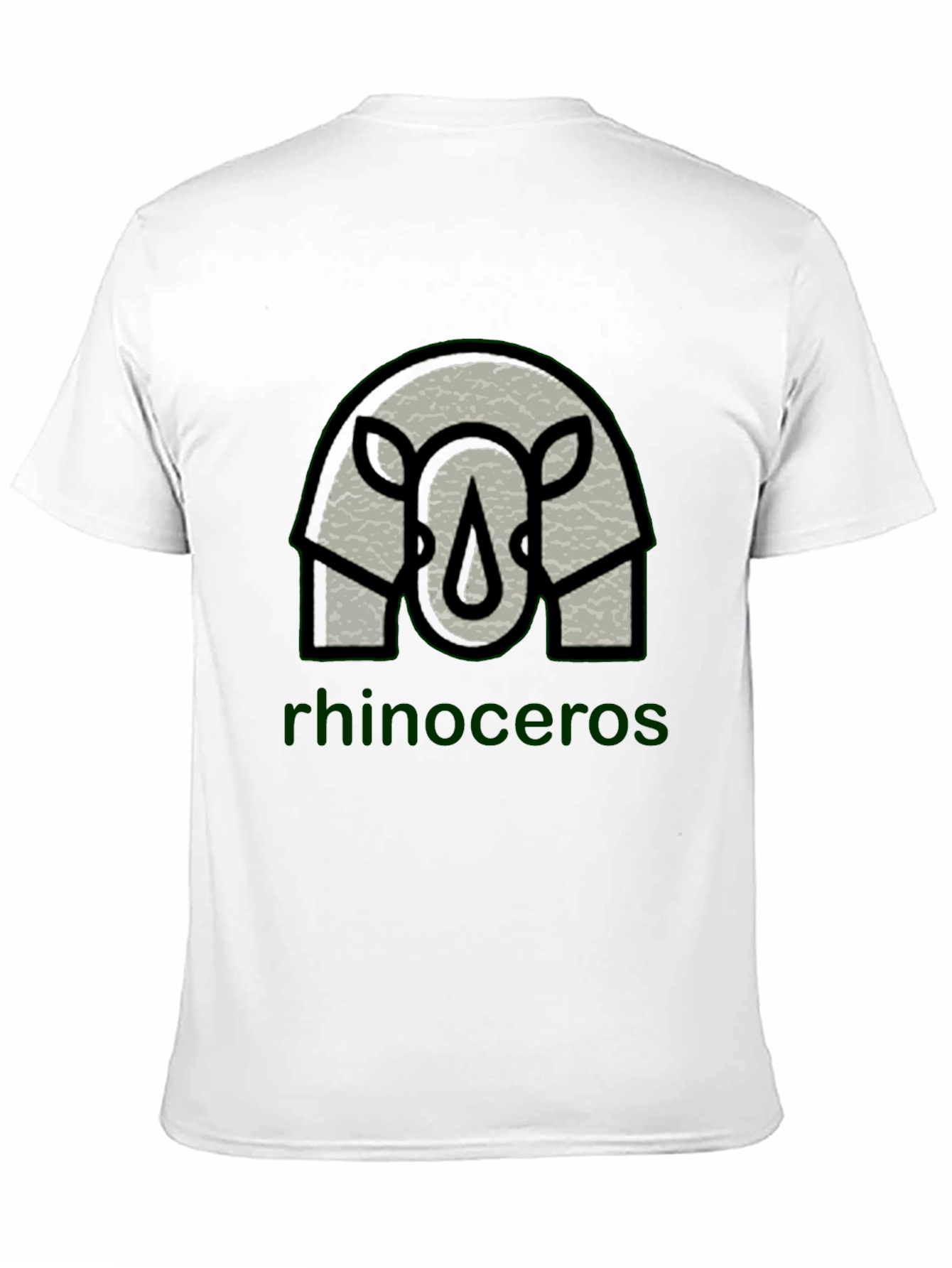 Rhinoceros Graphic Print Black T-Shirt