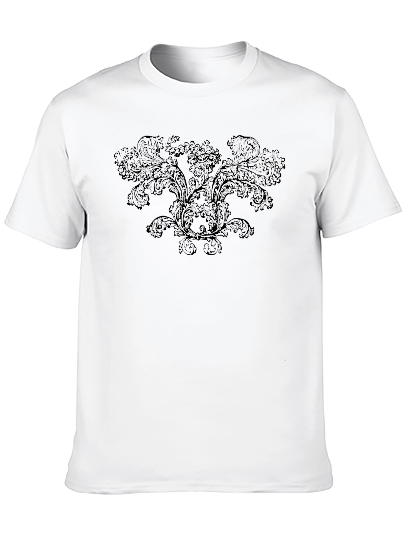 Elegant Black Floral Graphic T-Shirt