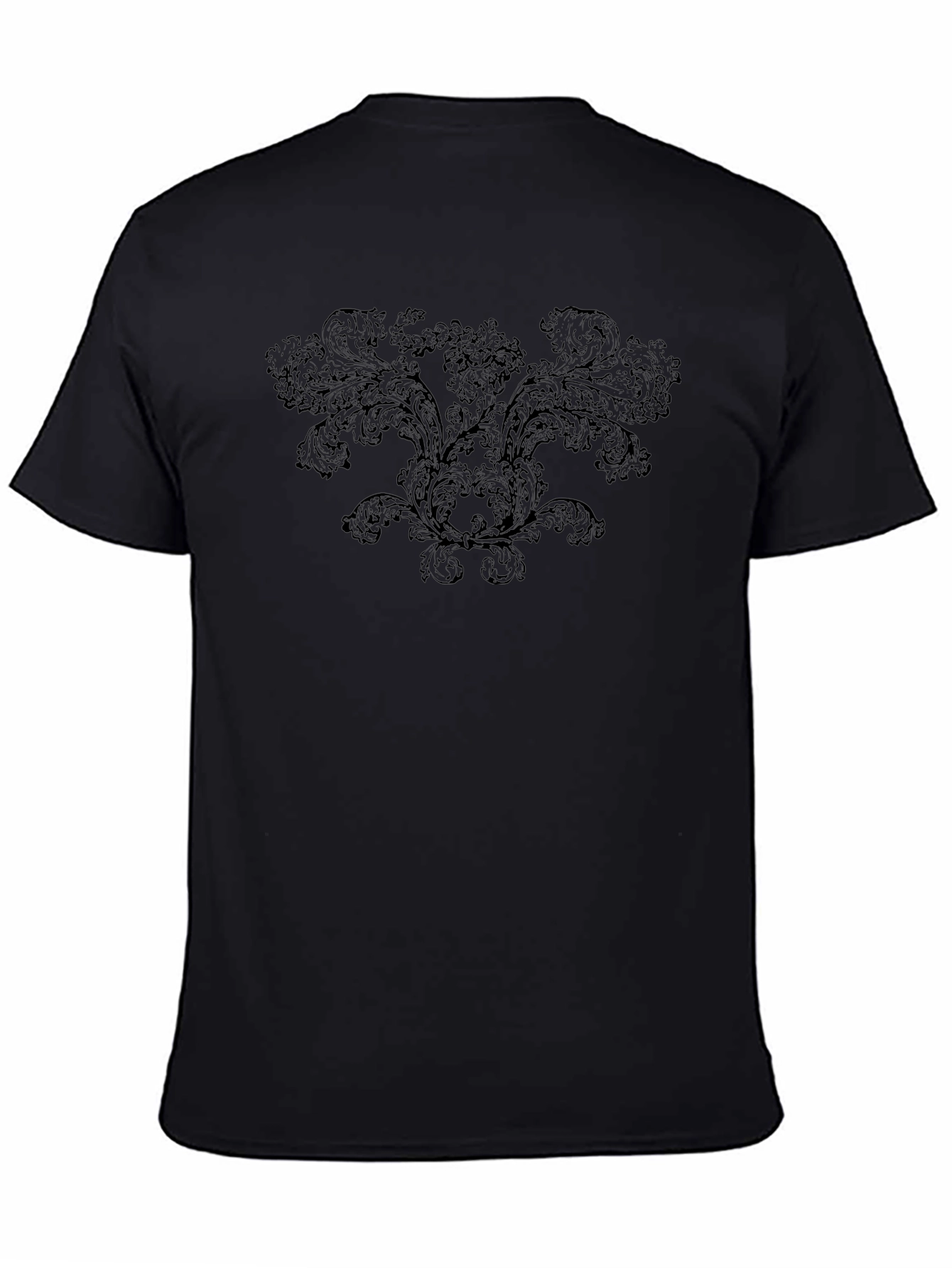 Elegant Black Floral Graphic T-Shirt