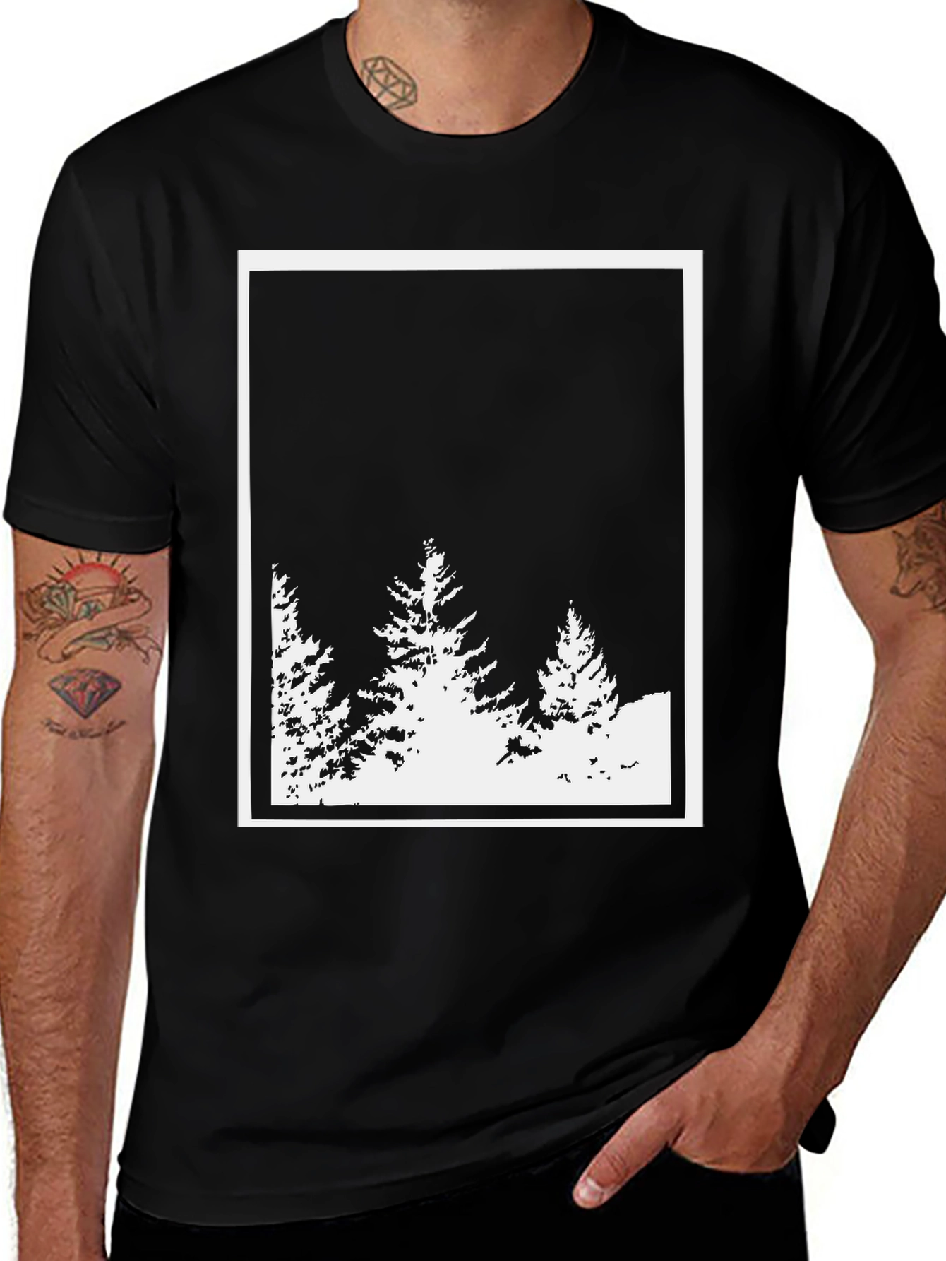 Black Forest T-Shirt - Modern Graphic Tee