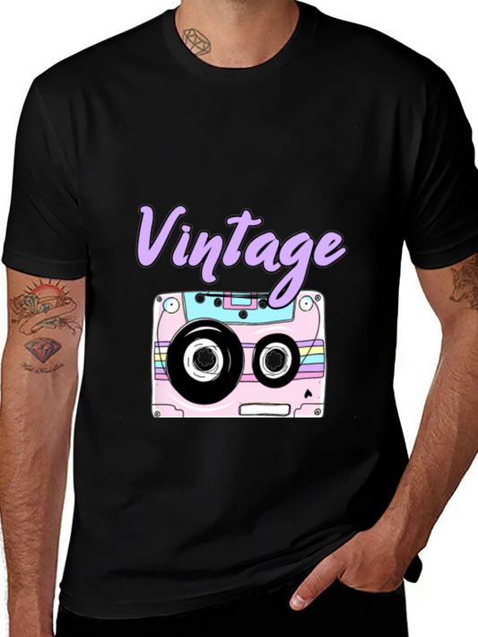 Vintage Cassette Tape Graphic Tee - Retro Style