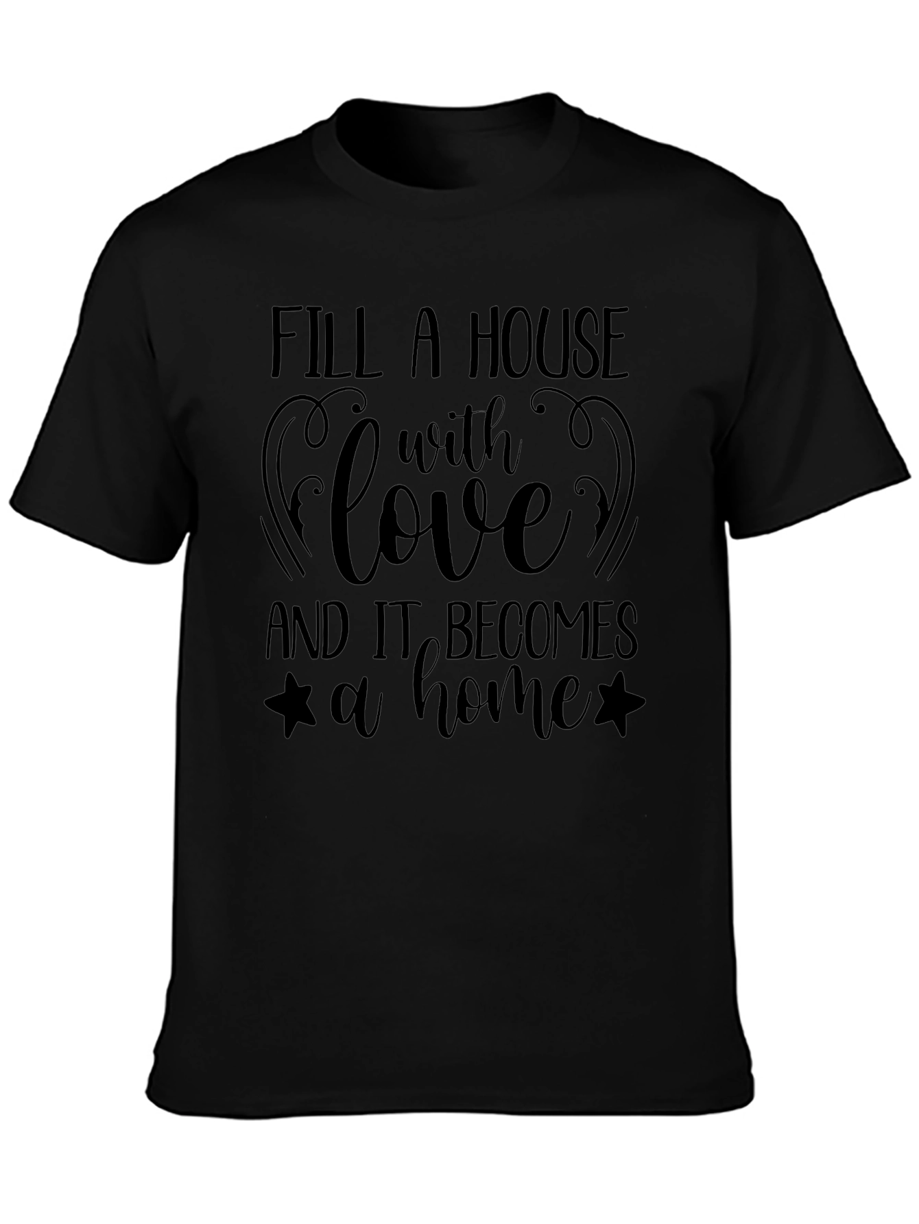 Love Makes a Home Black T-Shirt