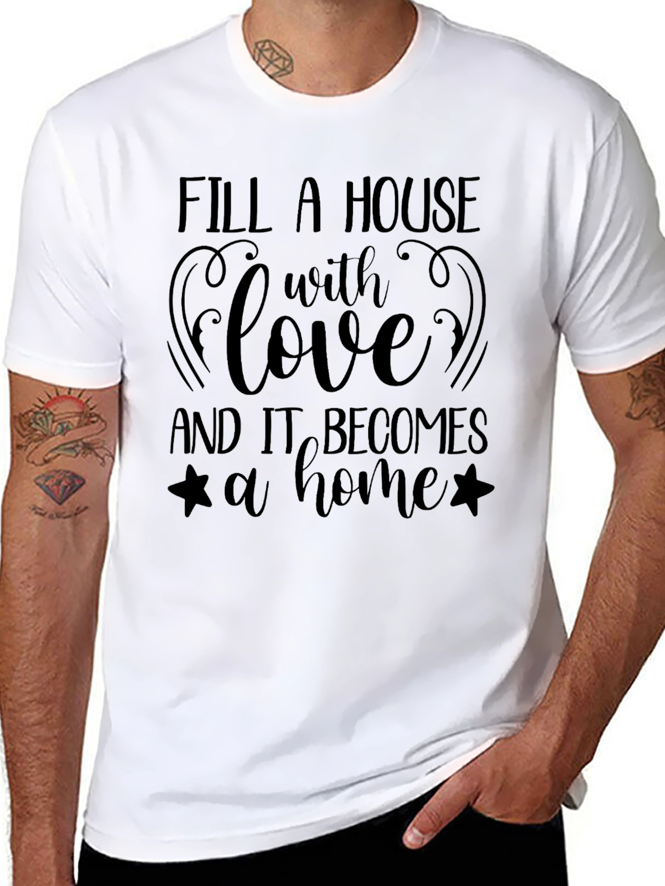 Love Makes a Home Black T-Shirt