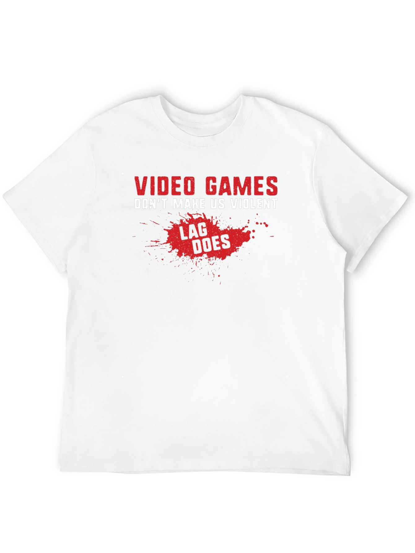 Video Games Lag Humor Black T-Shirt