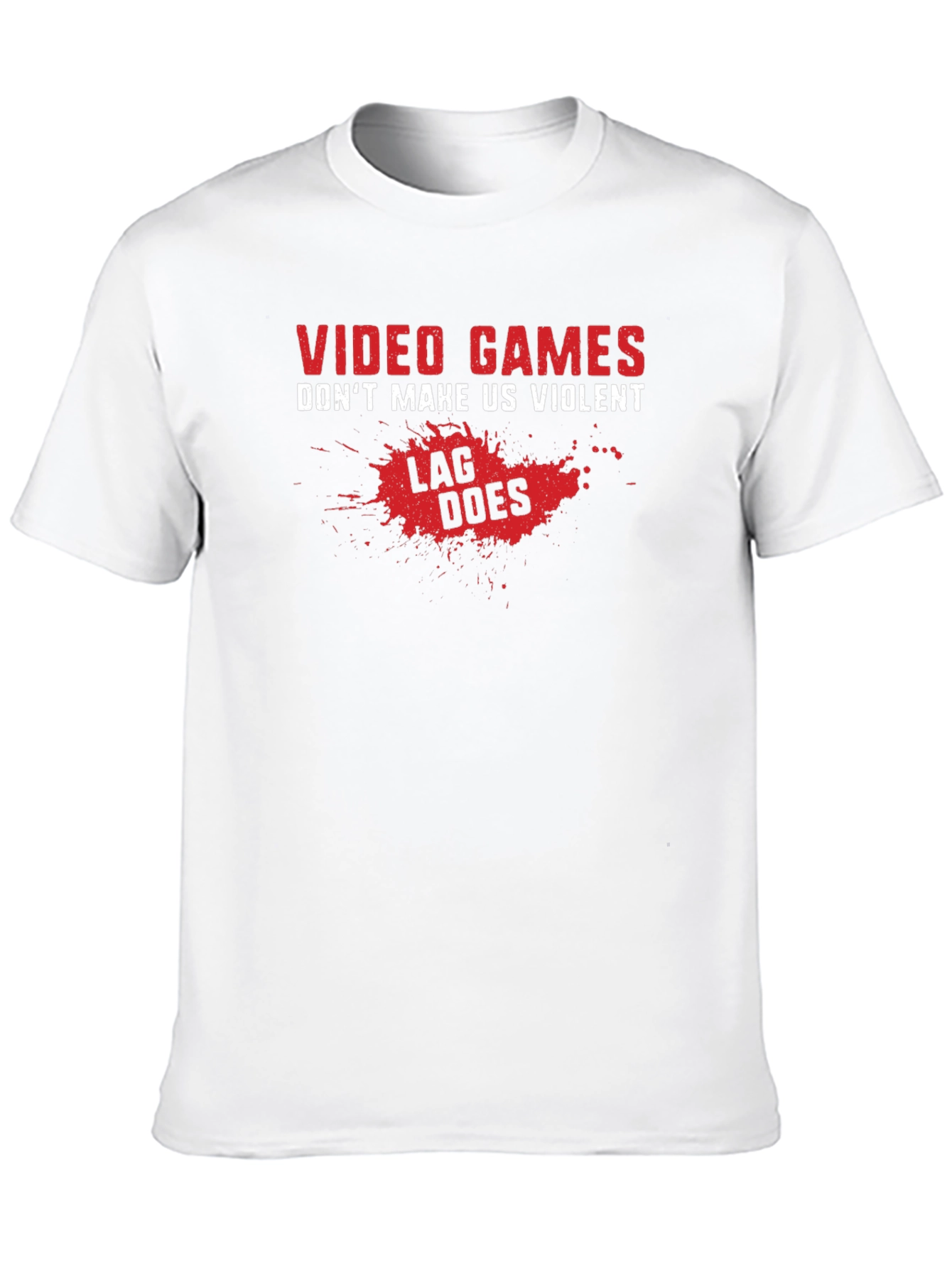 Video Games Lag Humor Black T-Shirt