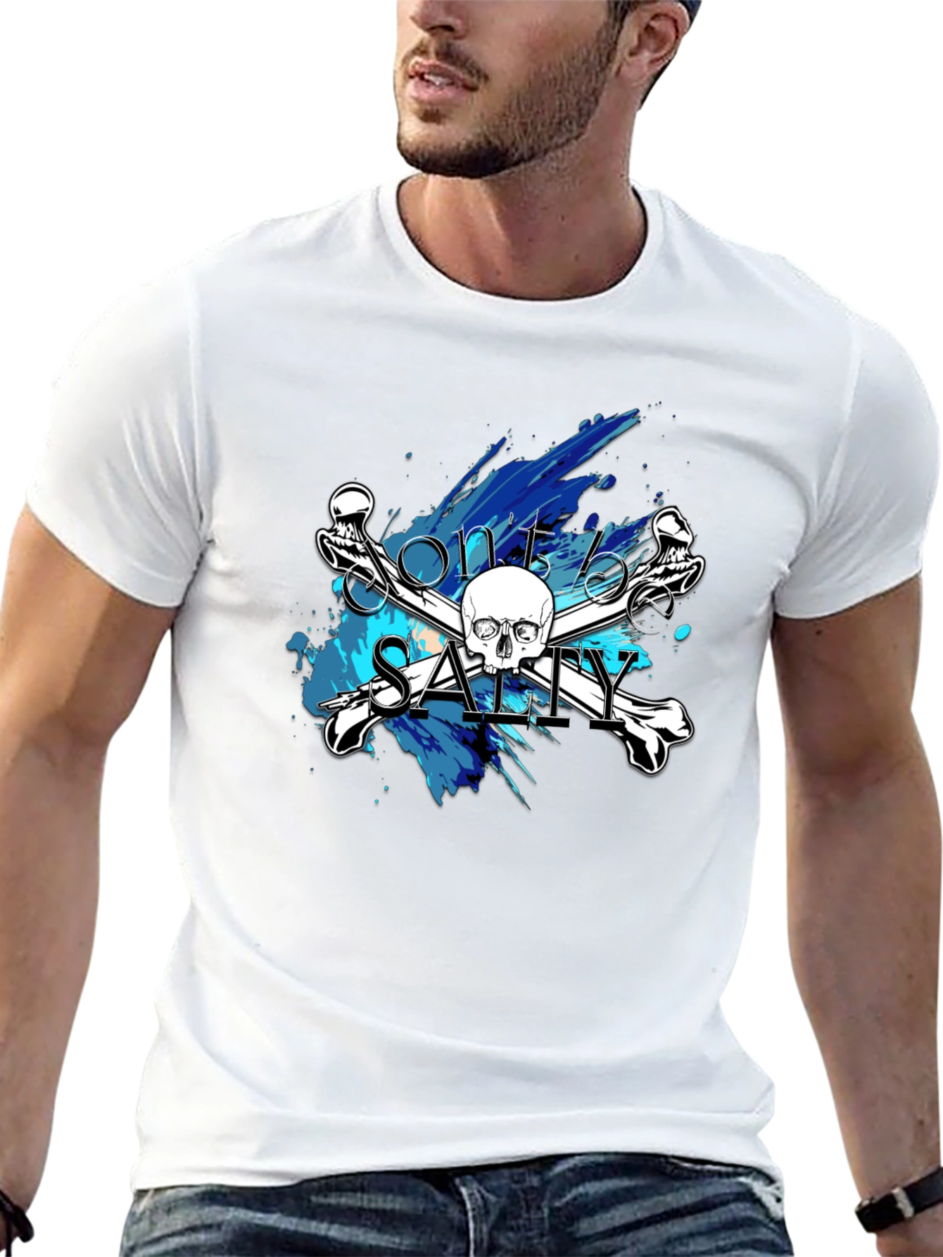 Salty Skull & Crossbones Graphic Tee