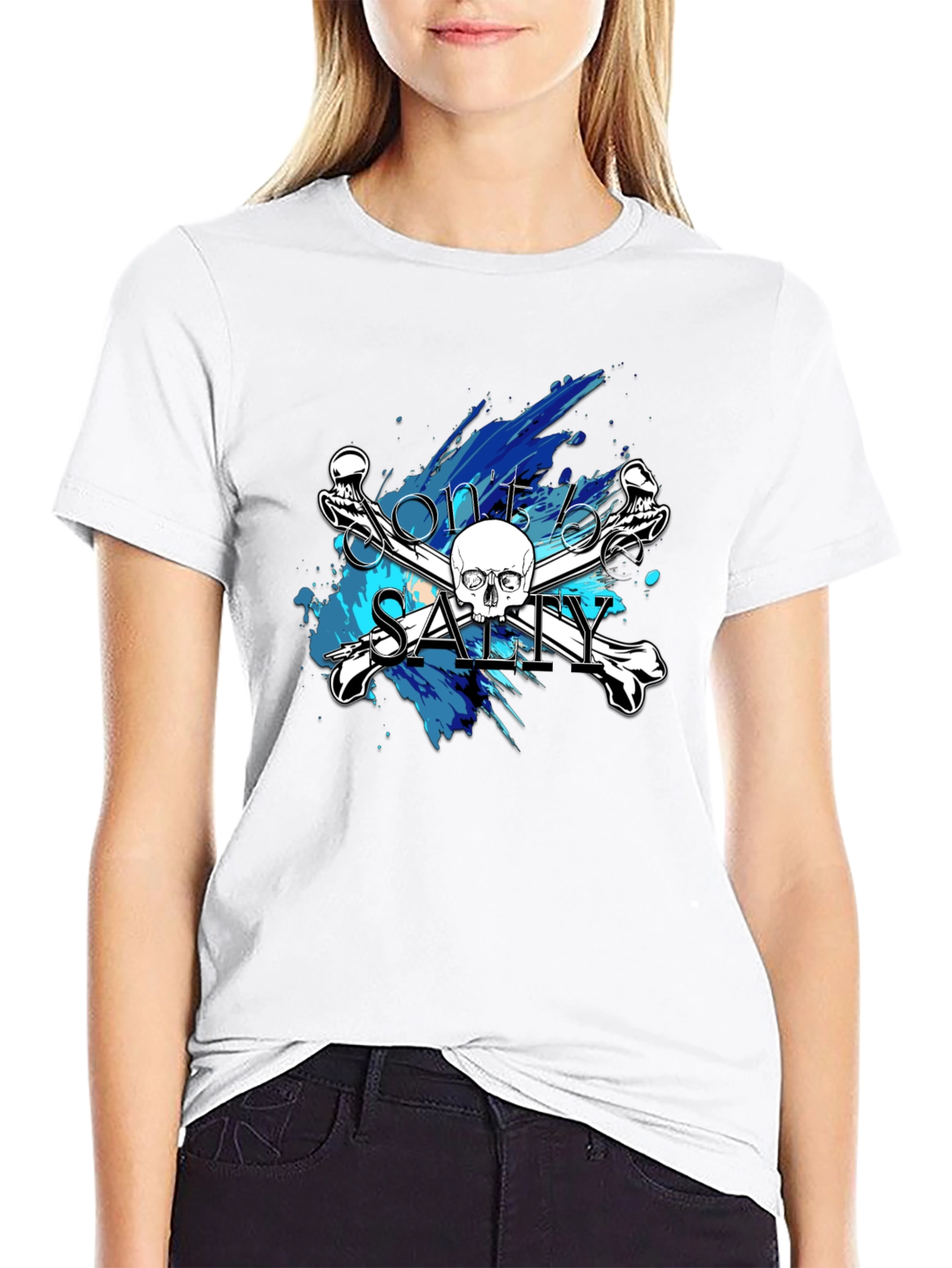 Salty Skull & Crossbones Graphic Tee