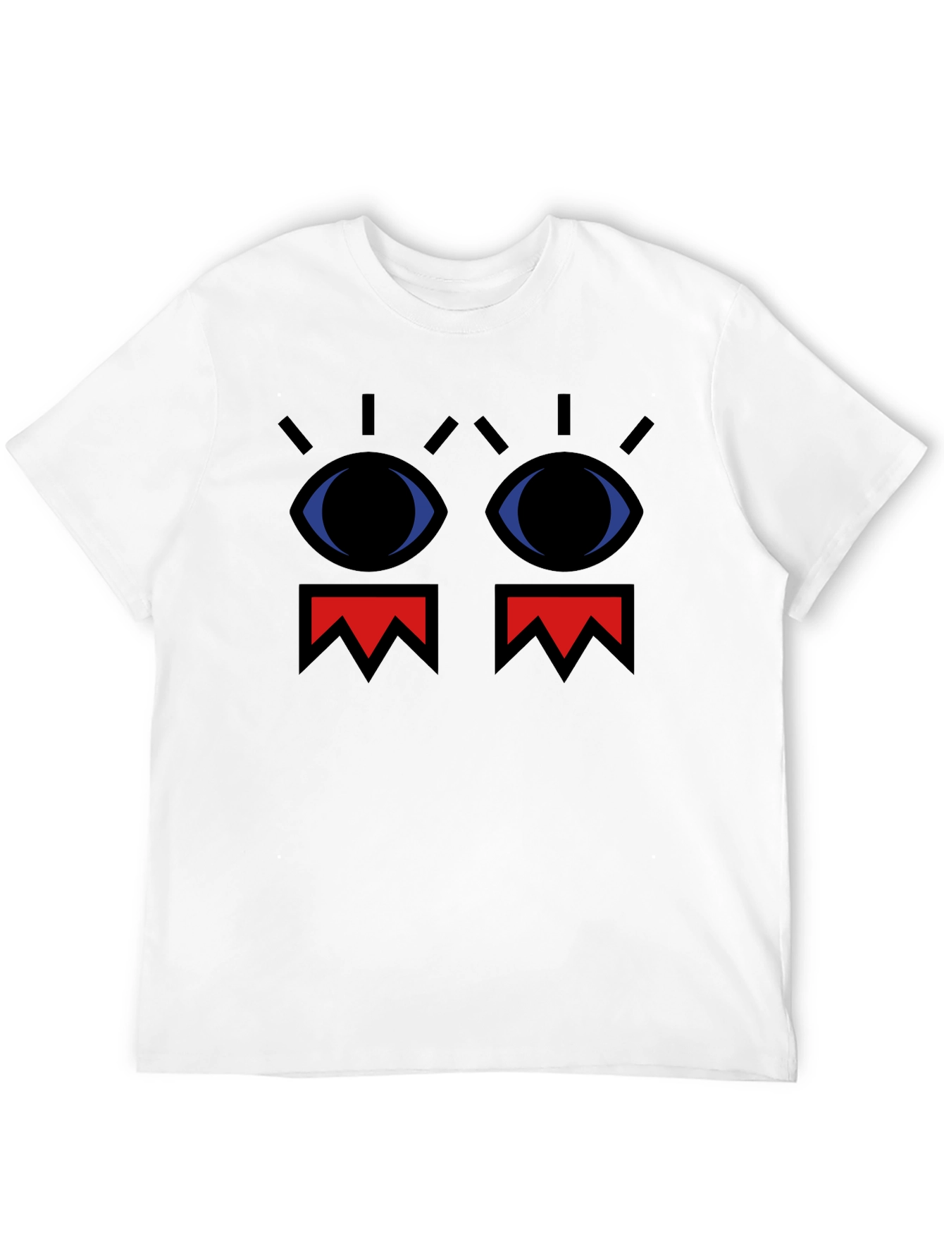 Abstract Face Graphic Black T-Shirt