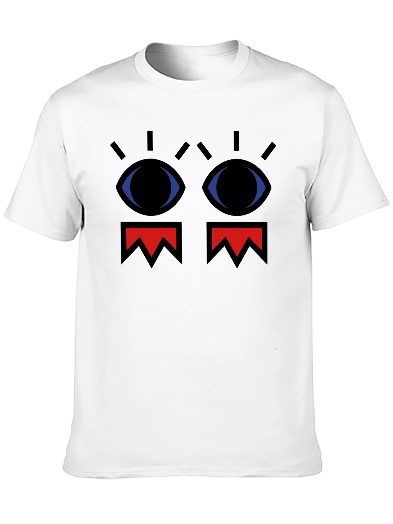 Abstract Face Graphic Black T-Shirt