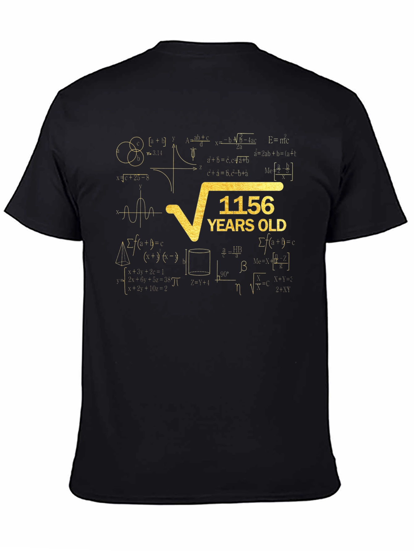 1156 Years Old Math Humor Graphic T-Shirt