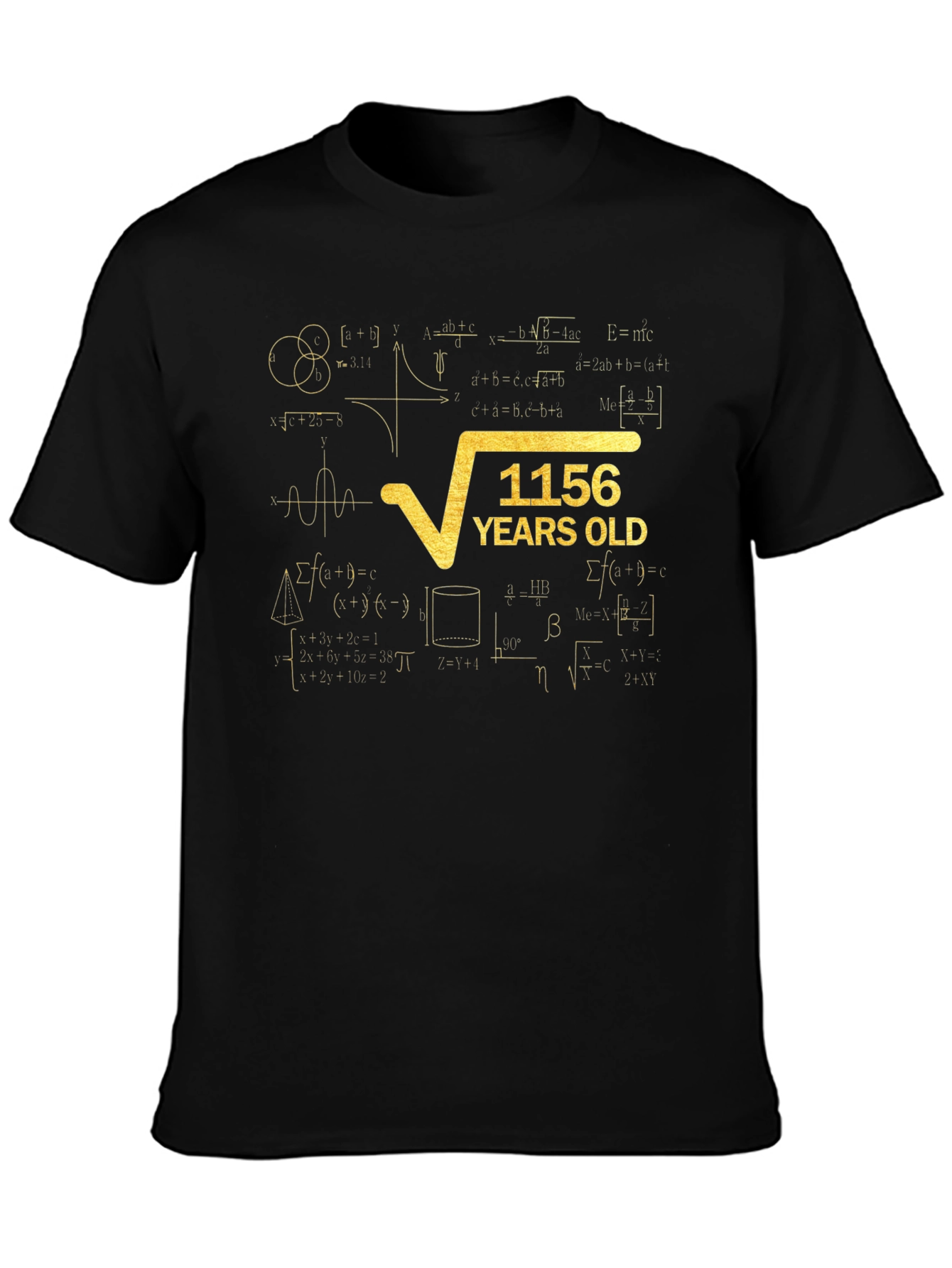 1156 Years Old Math Humor Graphic T-Shirt
