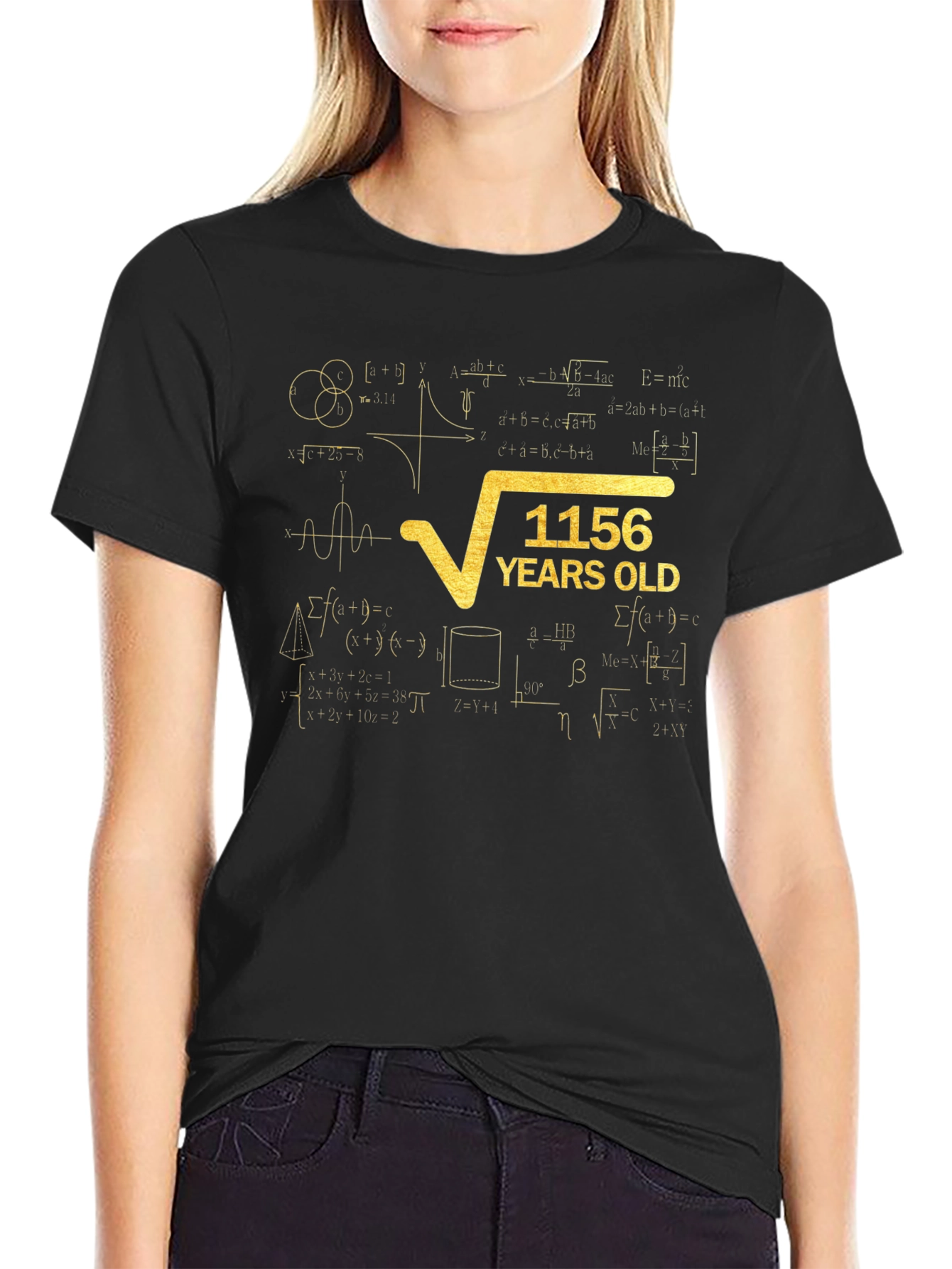 1156 Years Old Math Humor Graphic T-Shirt