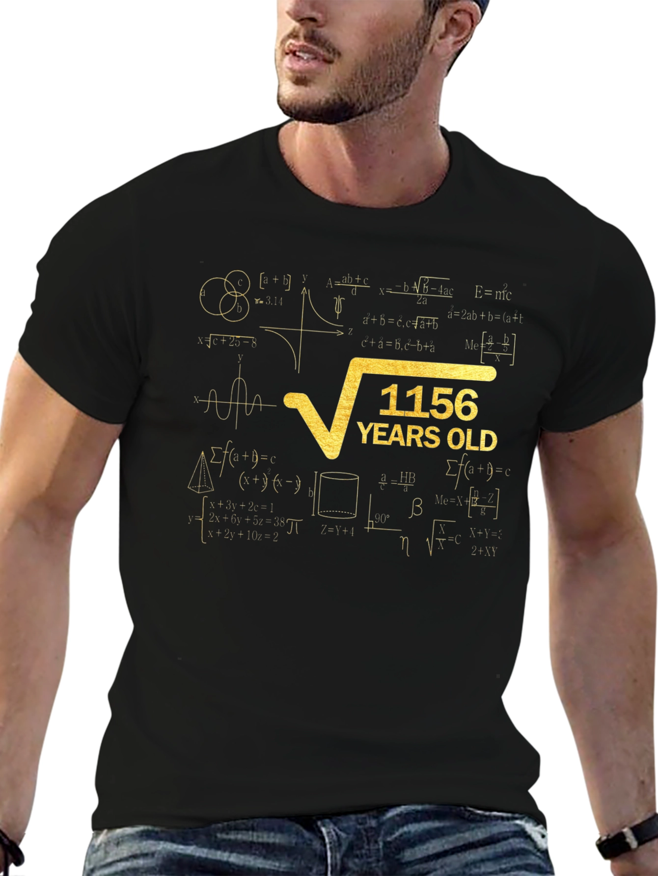 1156 Years Old Math Humor Graphic T-Shirt