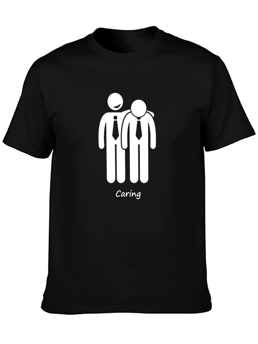 Caring Stick Figure Graphic T-Shirt