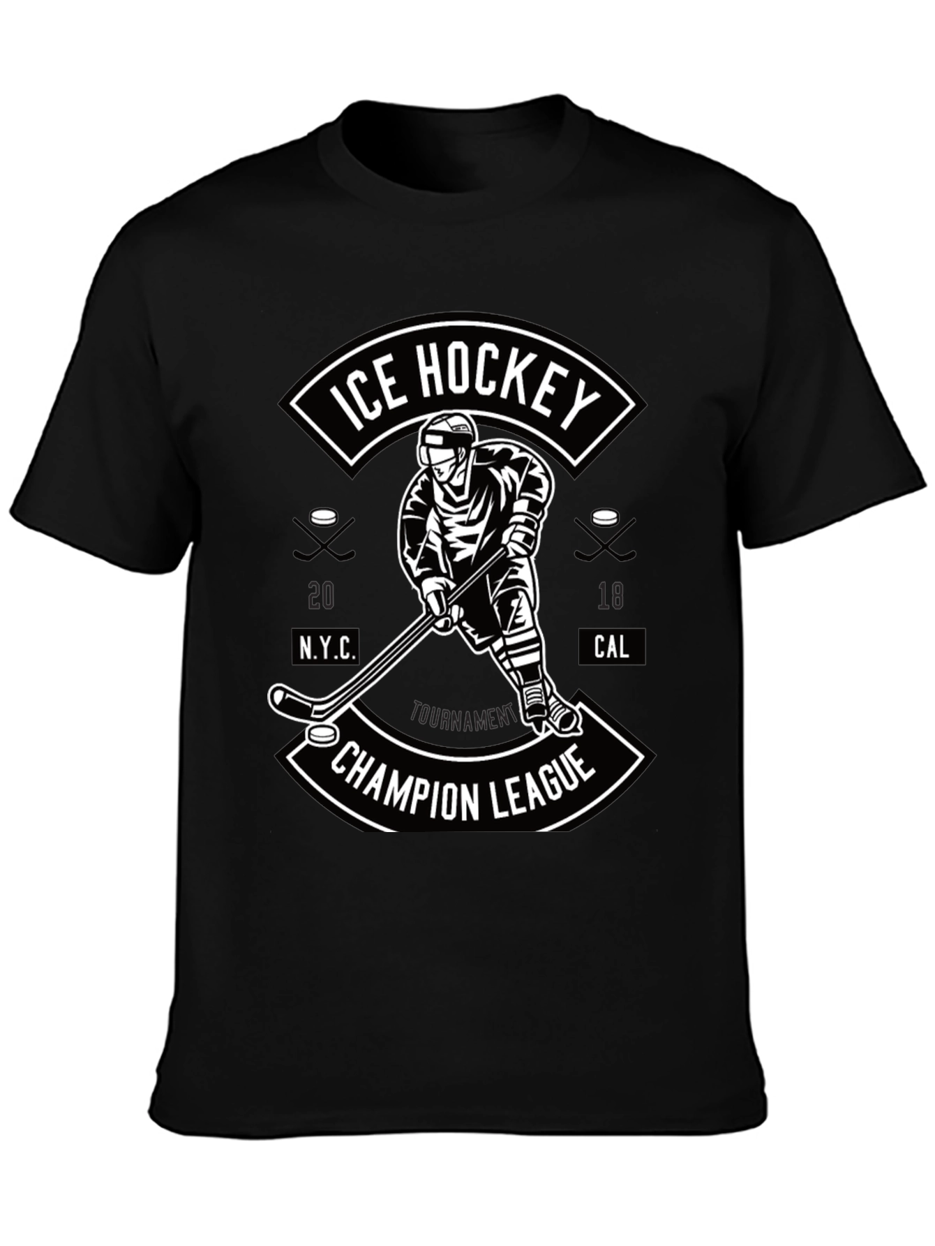 Ice Hockey Champion League Graphic T-Shirt