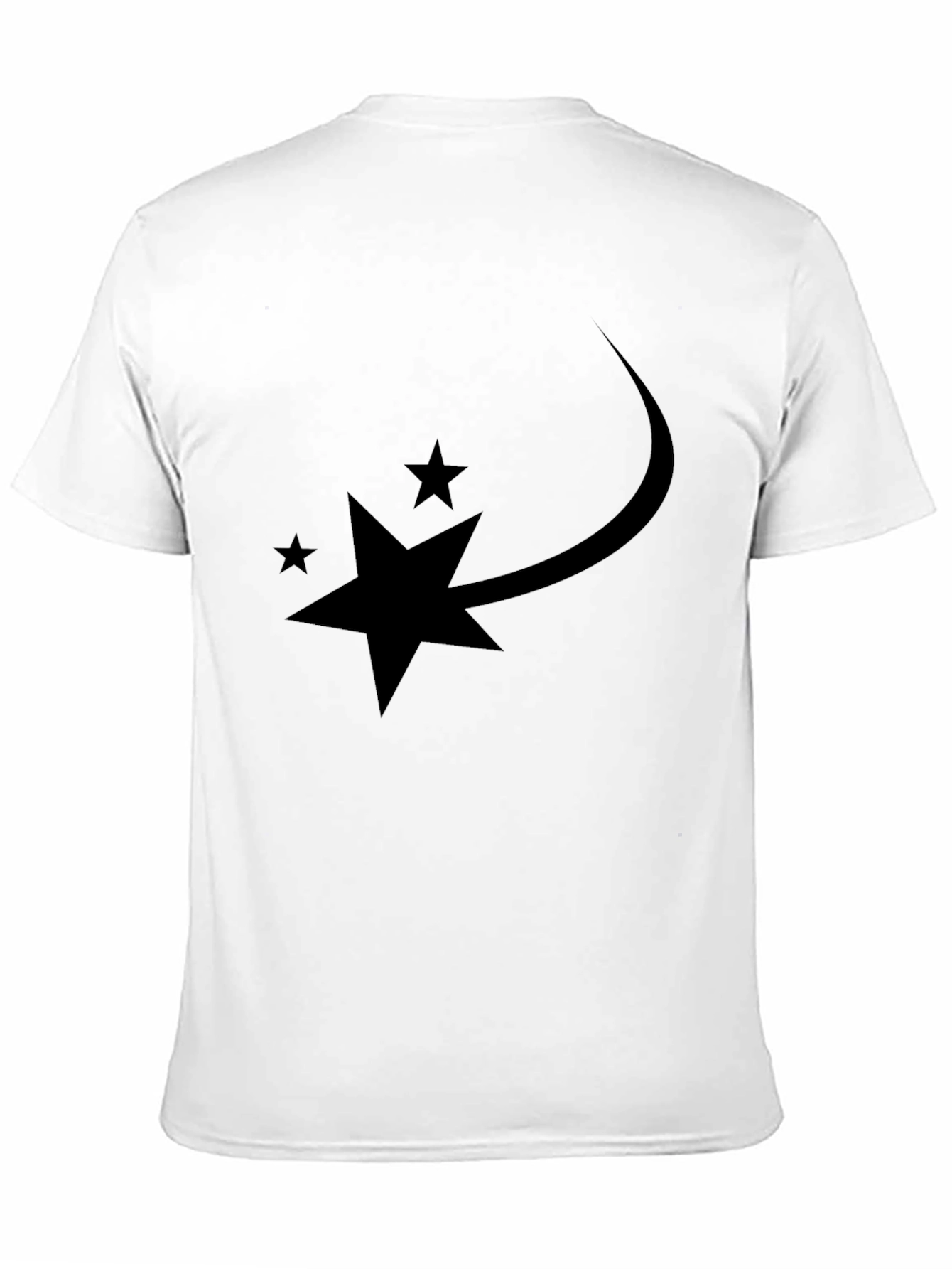 Stylish Black Tee with Star Trail Graphic