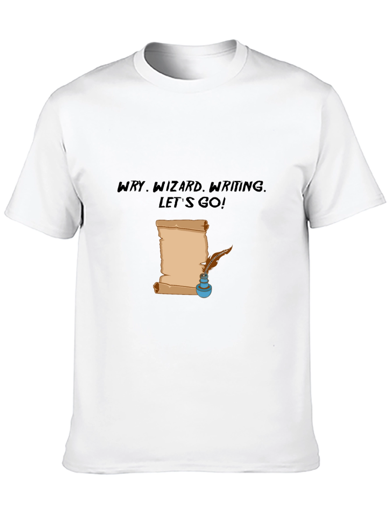 Wry Wizard Writing T-Shirt