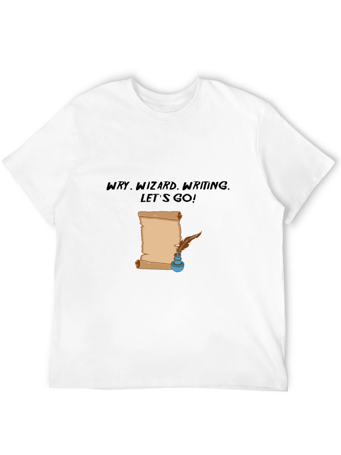 Wry Wizard Writing T-Shirt