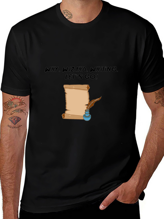 Wry Wizard Writing T-Shirt