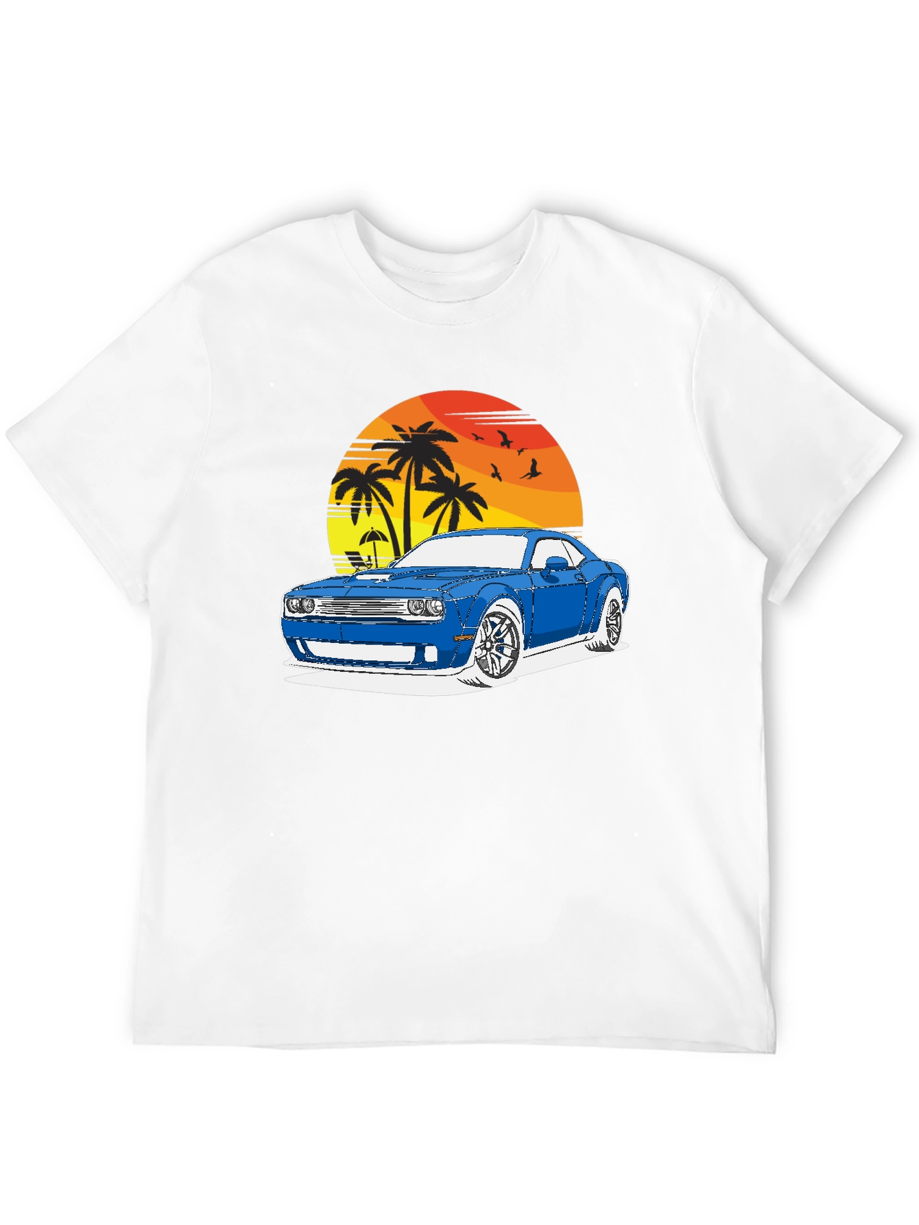 Sunset Muscle Car Graphic Tee