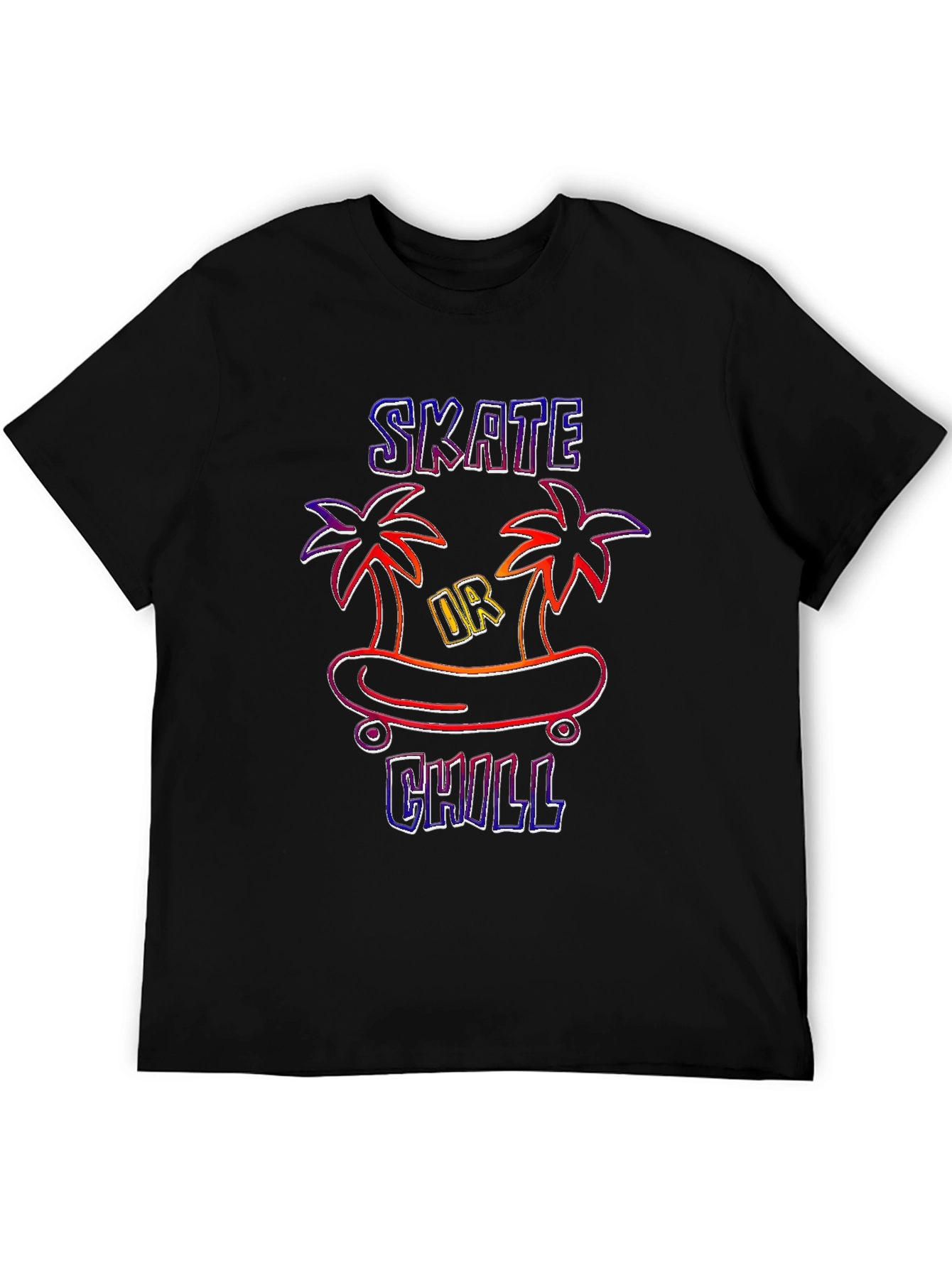 Skate or Chill Graphic Tee - Black T-Shirt