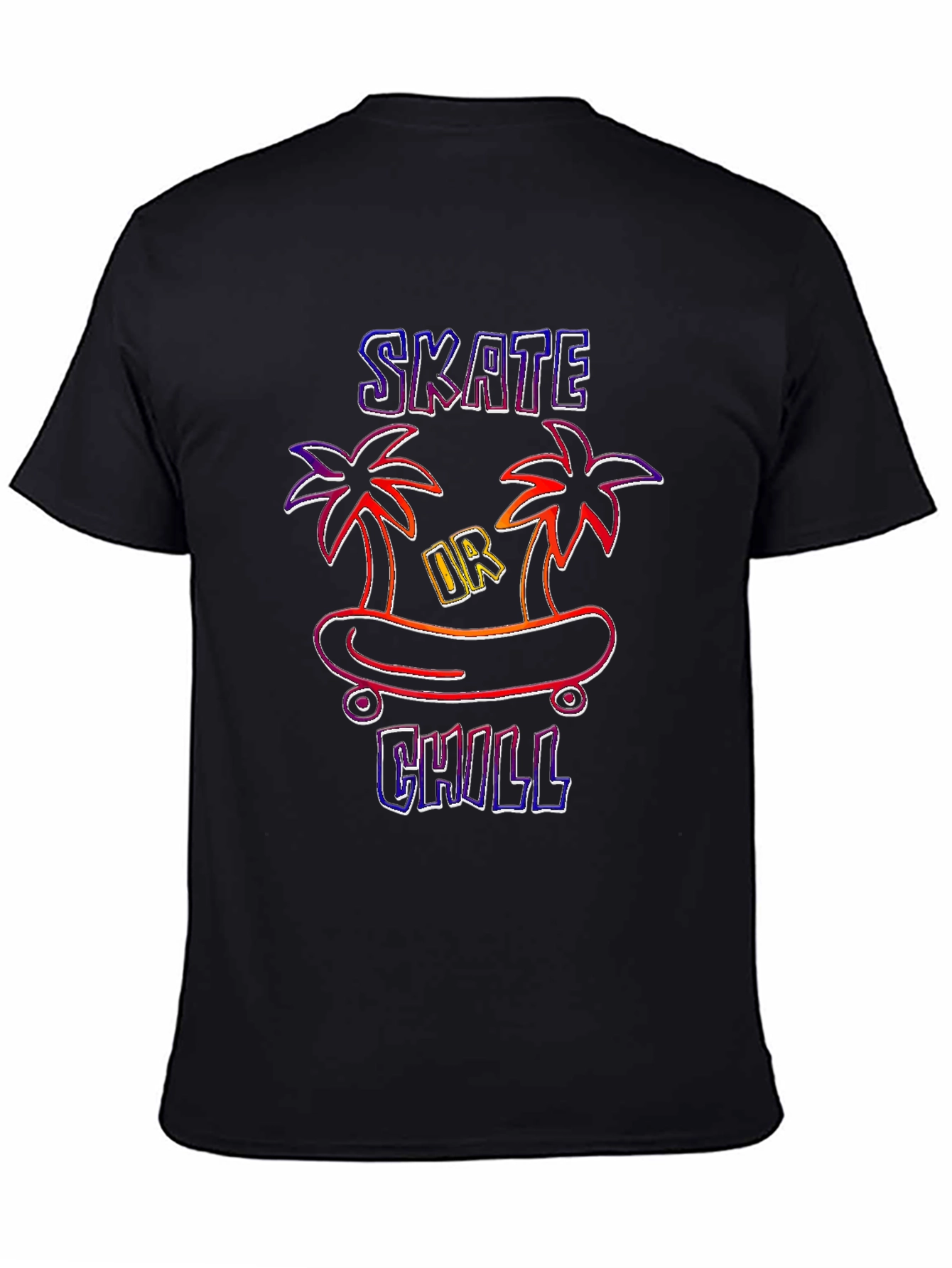 Skate or Chill Graphic Tee - Black T-Shirt