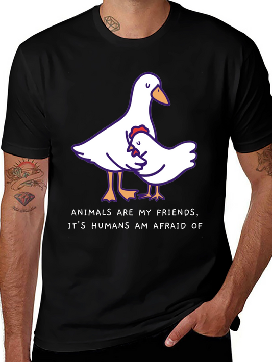 Animals Are My Friends T-Shirt Black