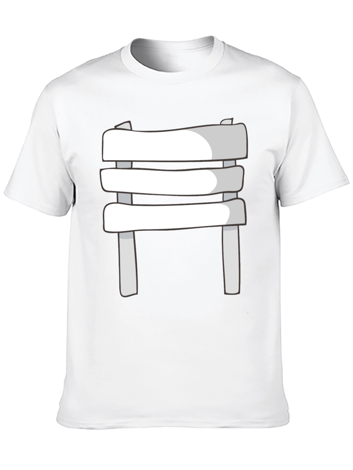 Novelty 3D Chair Graphic Tee - Black