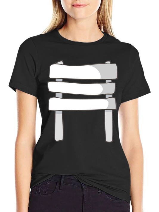 Novelty 3D Chair Graphic Tee - Black